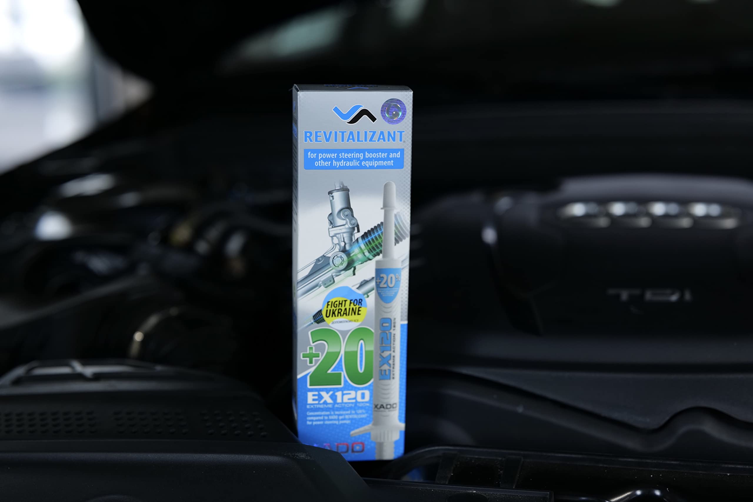 XADO Power Steering Fluid Additive EX120 - 8 ml Metal Repair Conditioner for Hydraulic Equipment