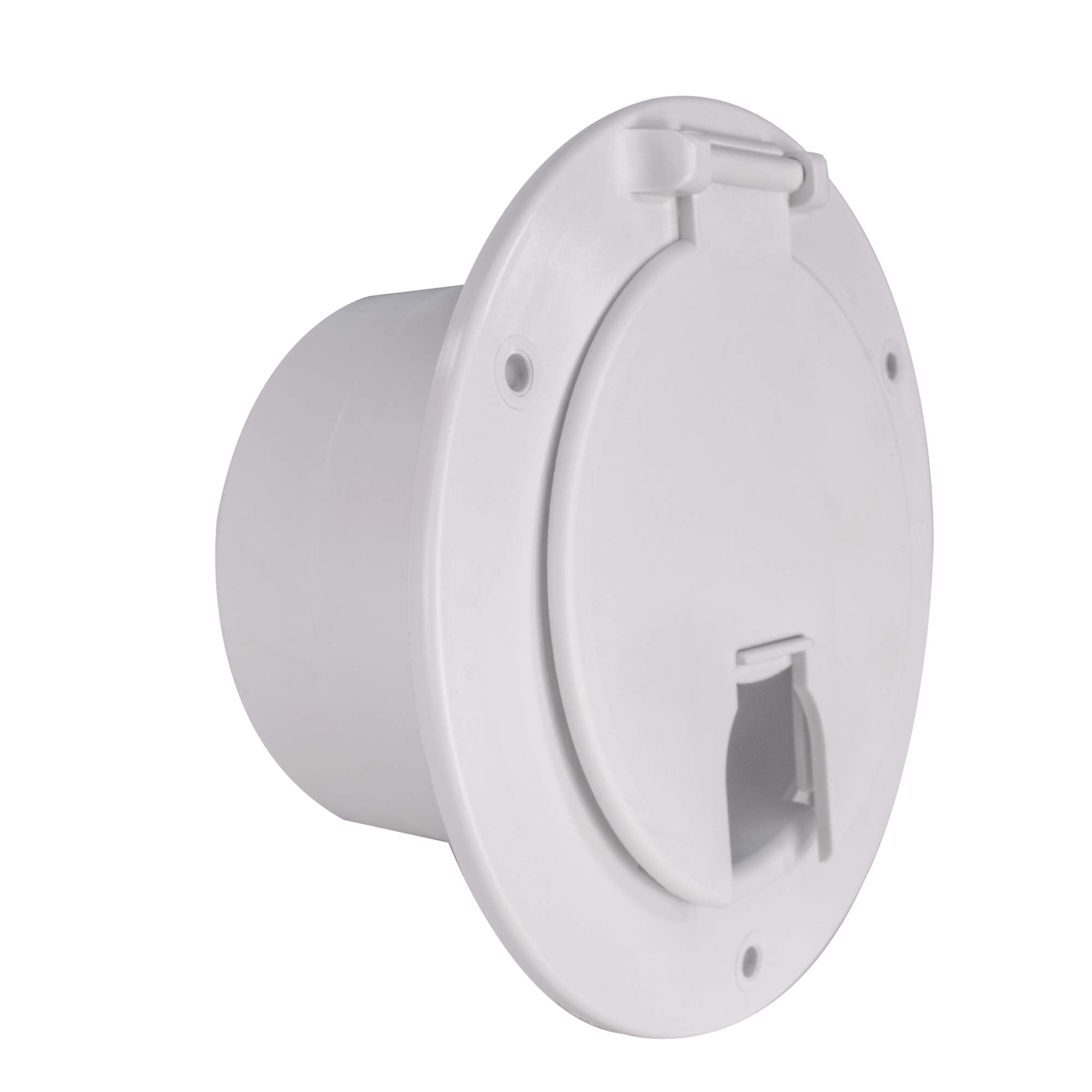 Recpro Rv Camper Trailer Motorhome Power Cord Hatch/Cover (White)  Made In America