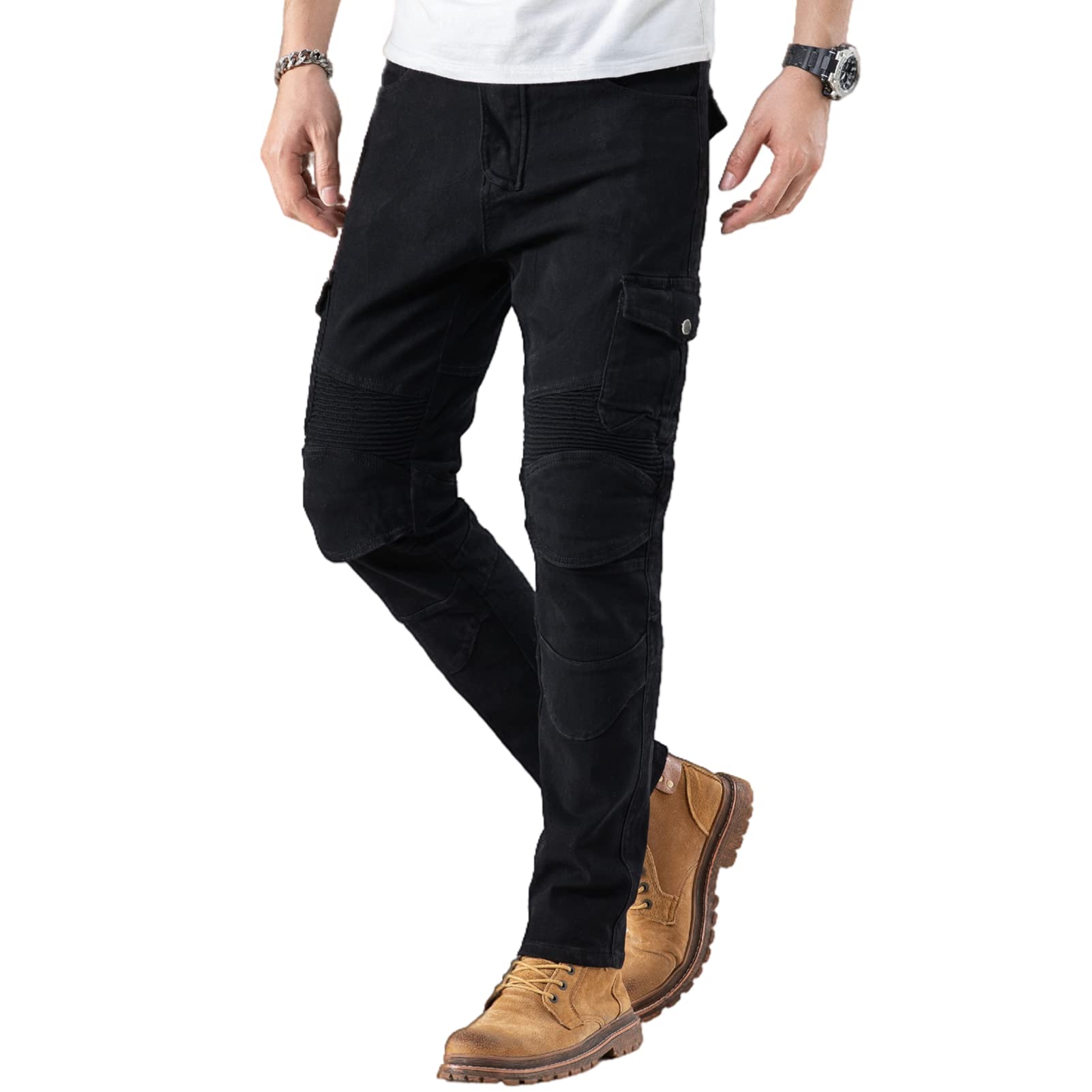 Ctbqitom Motorcycle Pants For Men Motocross Riding Pants Motorbike Riding Denim Jeans Adventure Trousers With Ce Armor Protector