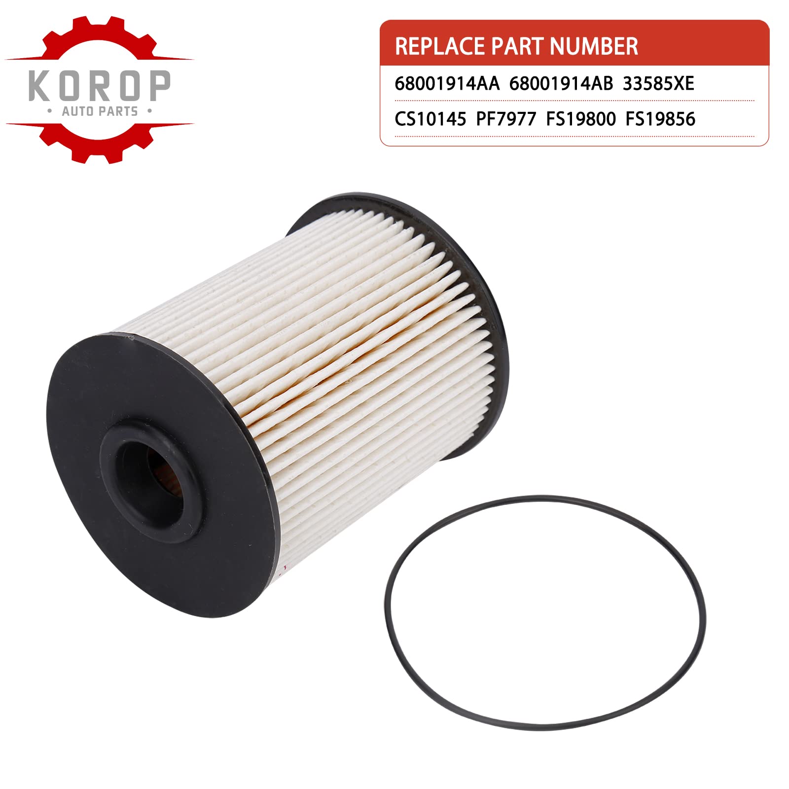 5.9 Cummins Fuel Filter Fits For Dodge Ram 2500 3500 5.9L Cummins Turbo Diesel 2000-2009 Replaces# 68001914Aa, 68001914Ab, 50155
