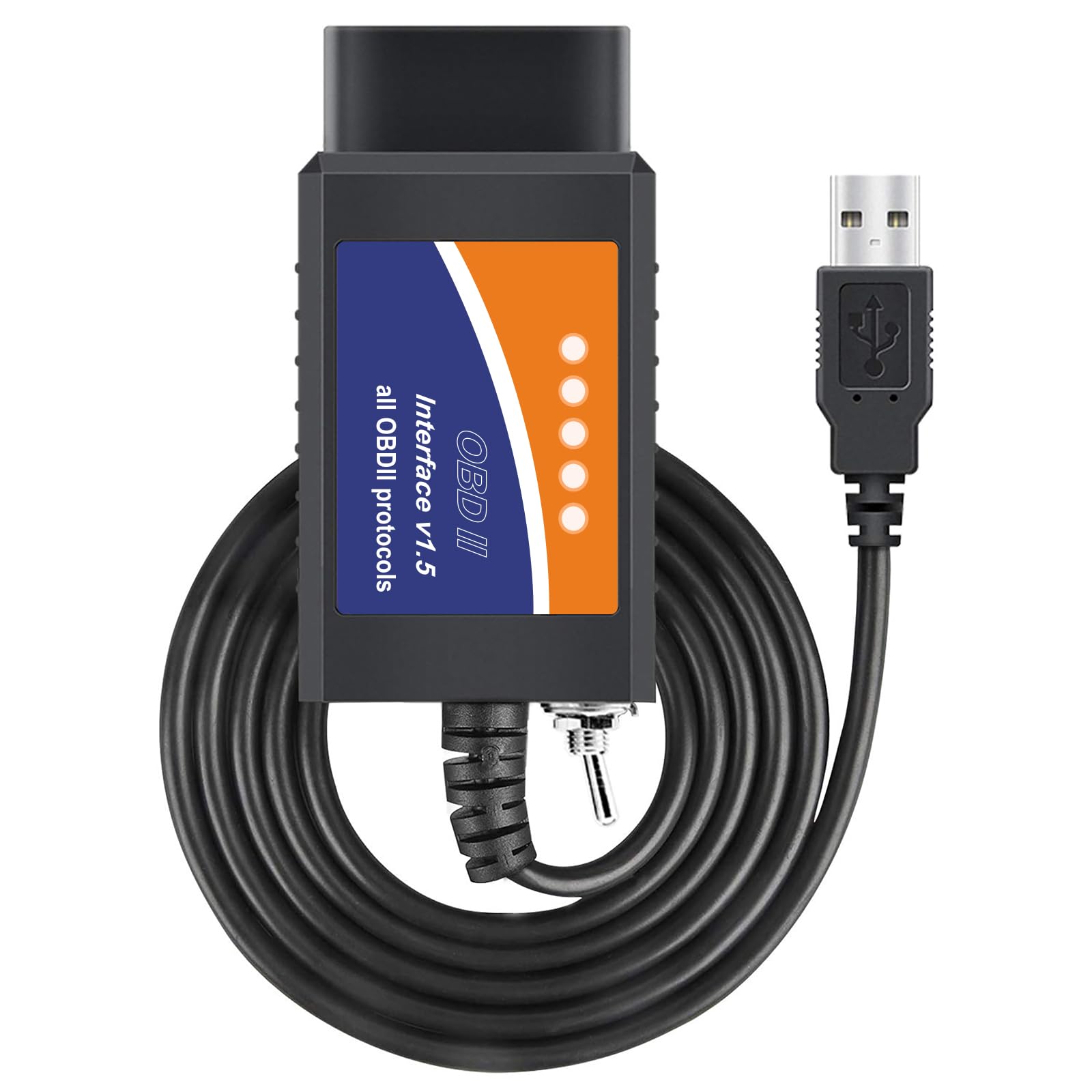 OBDMONSTER ELM327 FORScan OBD2 USB Adapter for Windows, ELMconfig Scanner with MS CAN/HS CAN Switch for F150 F250 Car and Light 