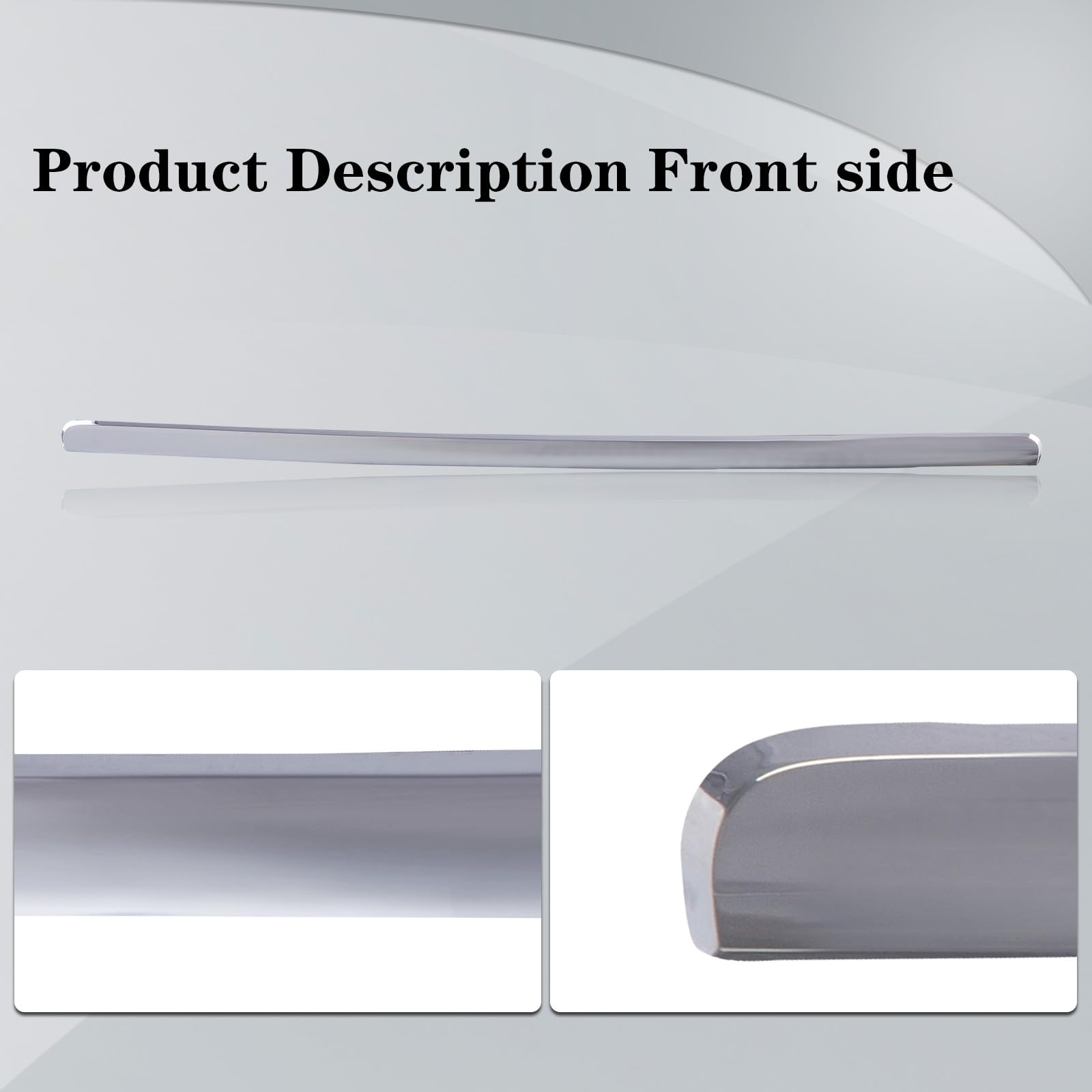 CarPartsDepot Hood Panel Molding Chrome Trim for 2006-2010 Ford Explorer, Unpainted, Durable Plastic