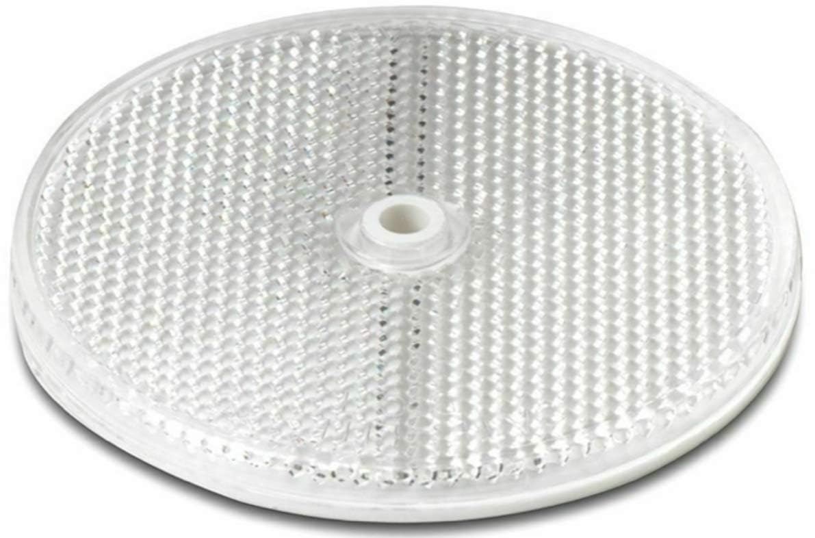 3.165 '' Clear Round Front Reflector White Pack Of 5 For Trailers Fence Gate Posts