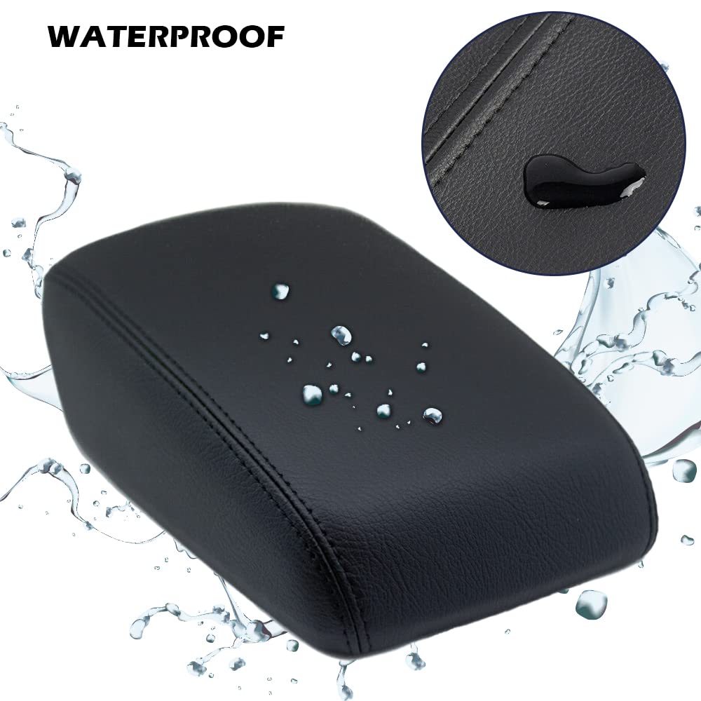 Pit66 Center Console Armrest Lid Cover, Compatible With 2008-2010 Dodge Charger Black