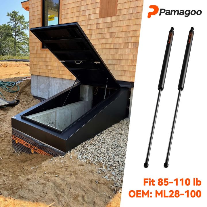 Pamagoo Ml28-100 30 Inch Gas Strut 100 Lbs 445 N Shock, 30'' Prop Lift Support For Tonneau Cover Undercover Replacement Parts Sp