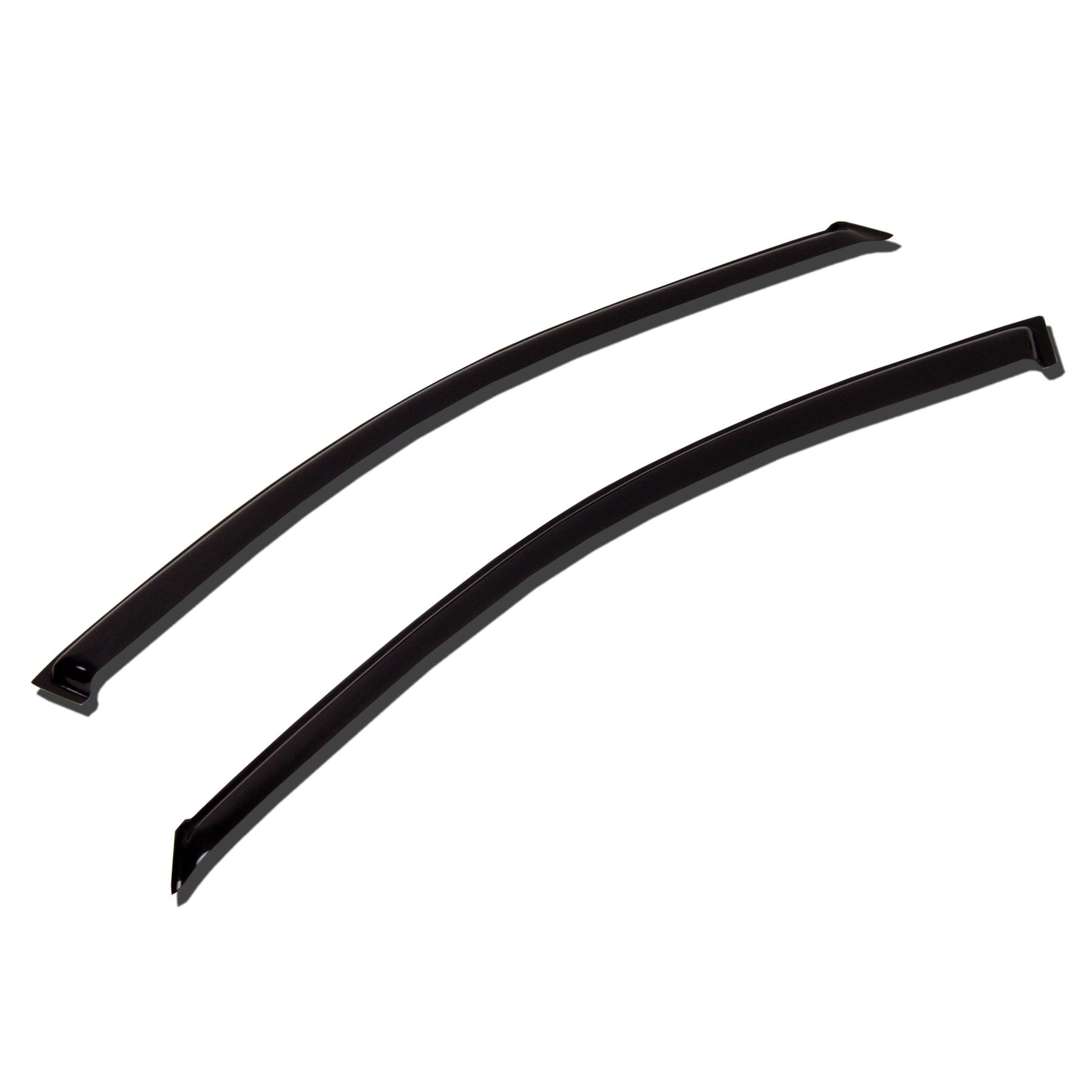 TuningPros WV-458B Window Visor Deflector Rain Guard Dark Smoke 2-pc Set