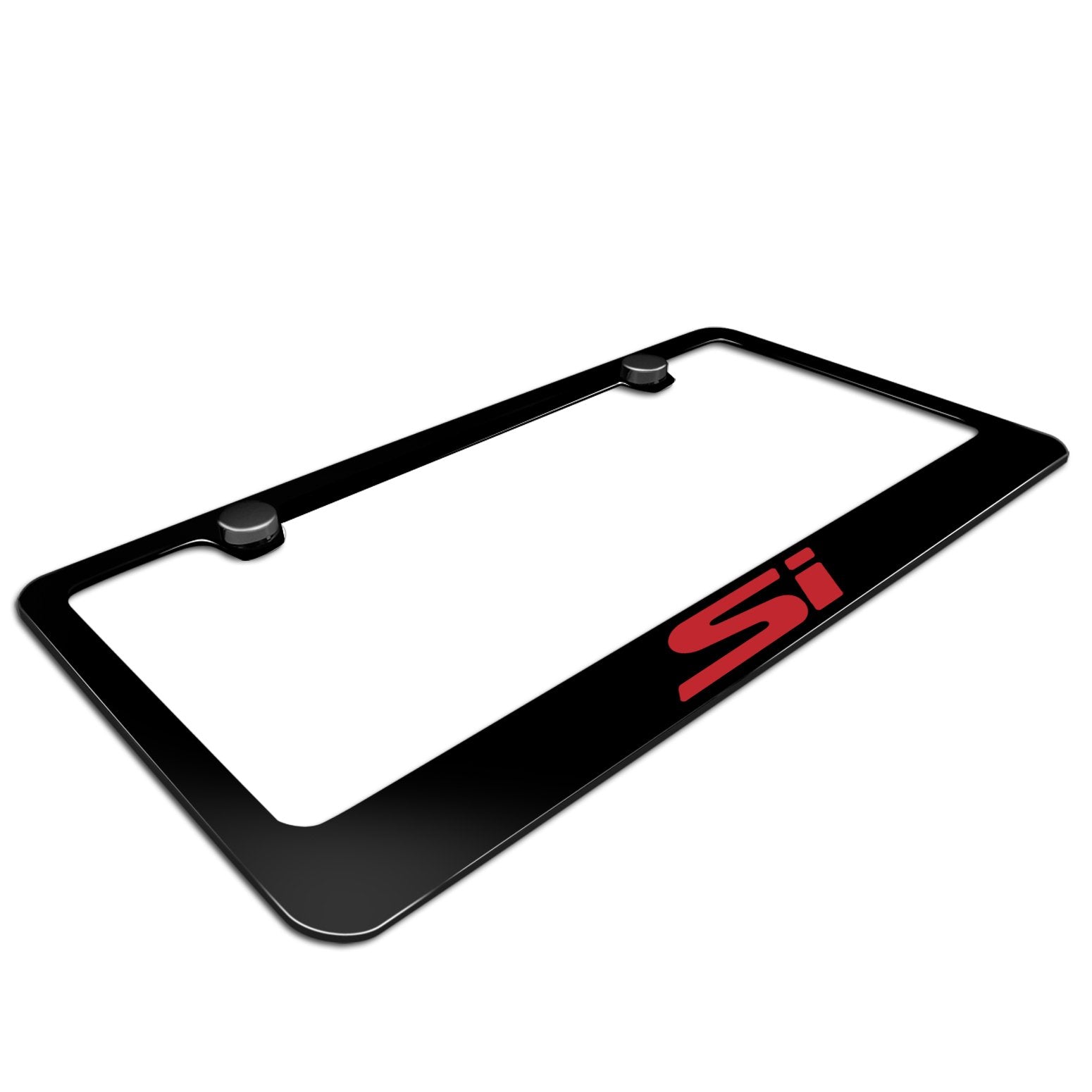 Honda Civic Red Si Black Metal License Plate Frame