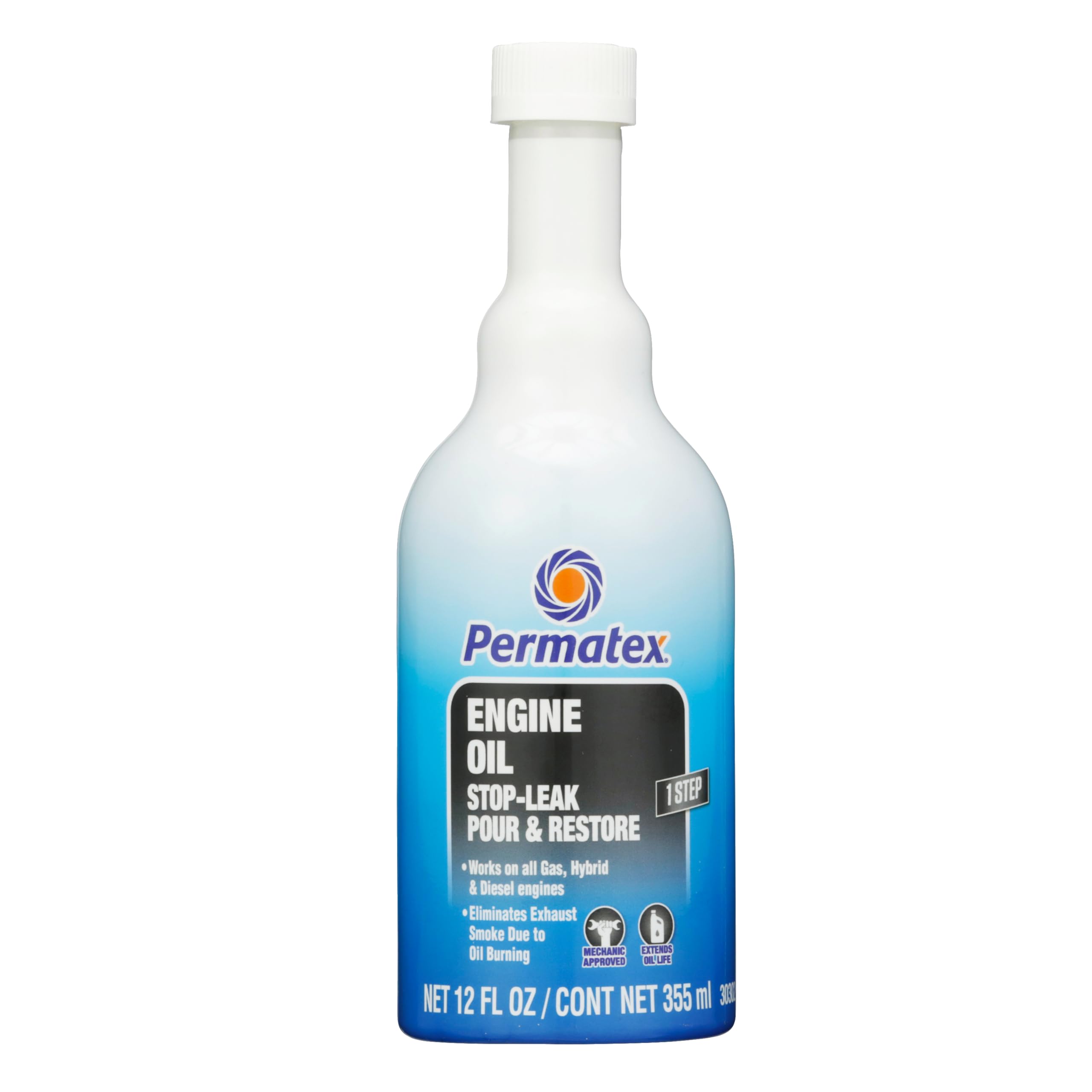 Permatex 30302 Engine Oil - Stop Leak, 12 Fl Oz, Effectively Stops And Prevents Oil Leaks And Burning Without Needing To Dismant