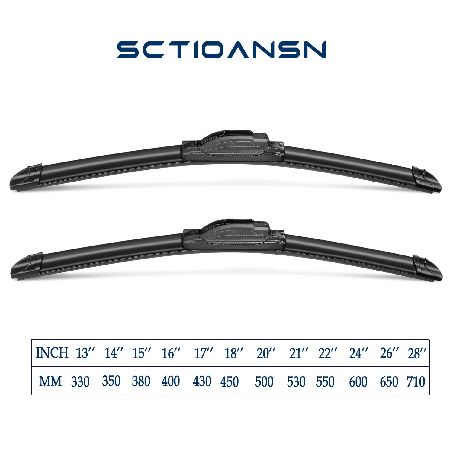 sctioansn Windshield Wiper Blades Set - 3 Wipers for Honda Pilot 2016-2020, 26"/24"/14B, AA Grade Rubber, J-H