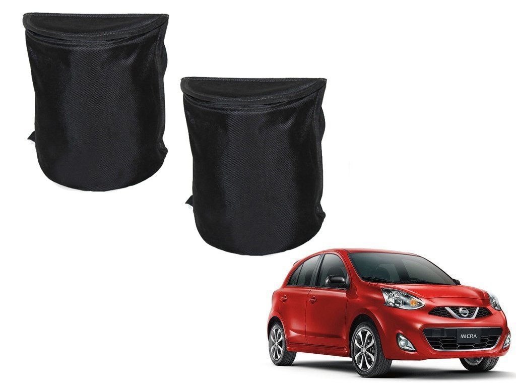 Kozdiko Semi Cylindrical Car Dustbin Set of 2 Pcs for Nissan Micra Active