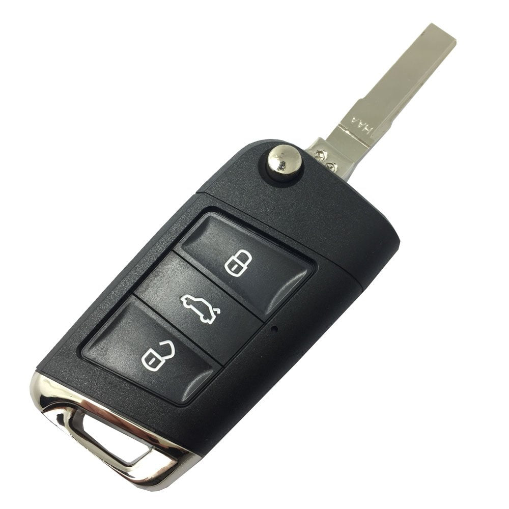 3 Button Folding Flip Replacement Key Fob Cover Fit For Vw Jetta Passat Keyless Entry Key Fob Case Shell