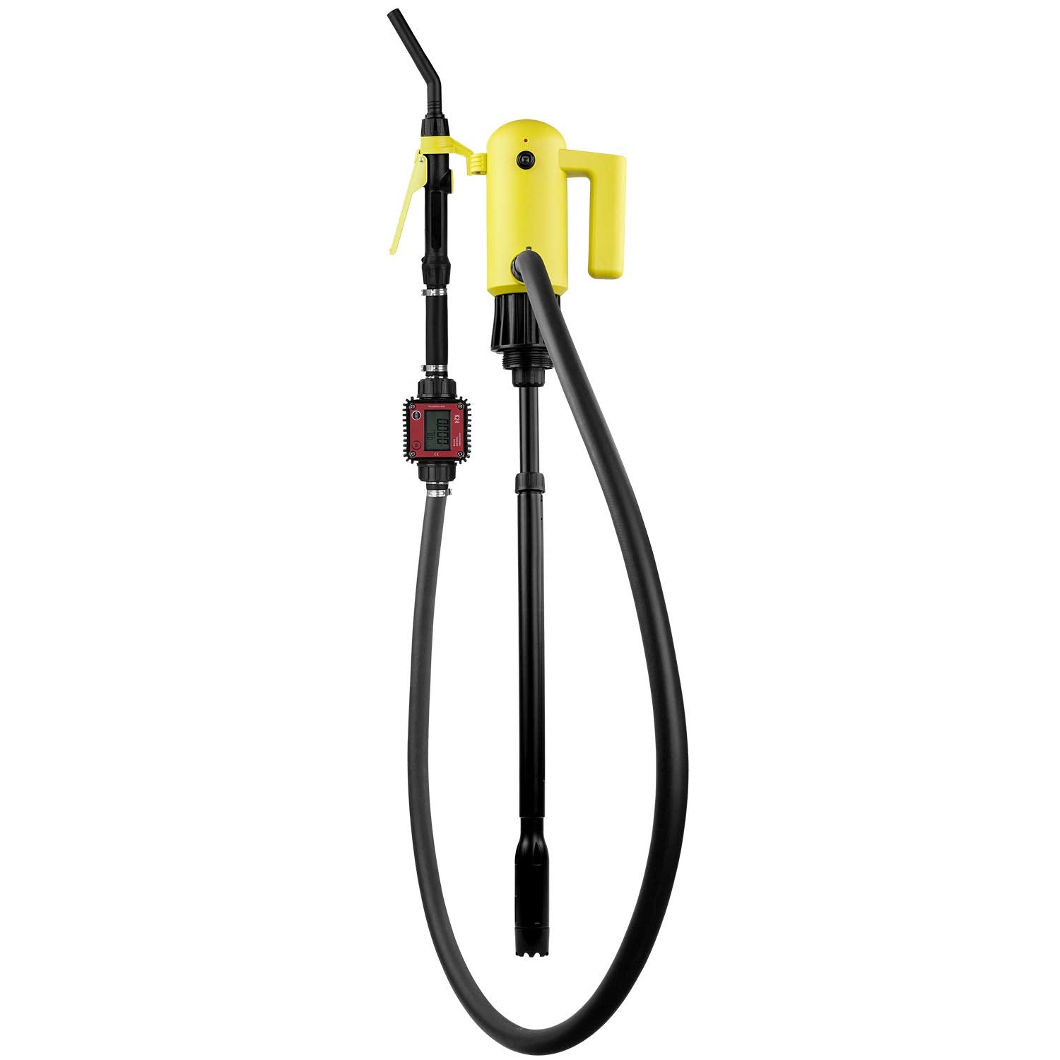 TERA PUMP - TReDRUME-M Plug-In Electric 12V AC Telescopic Intake Pump with Turbine Meter for Gasoline, Diesel, DEF, Kerosene, AG