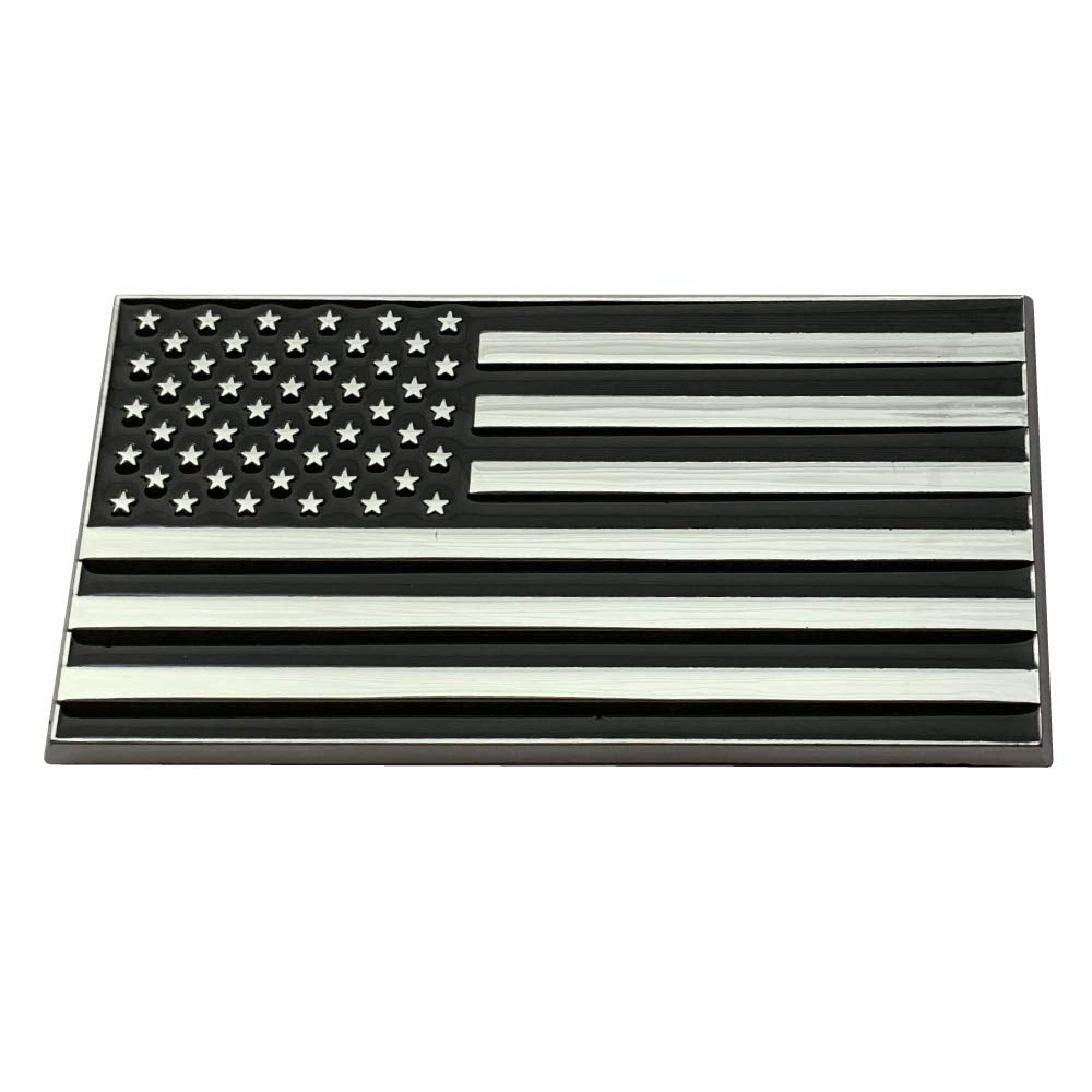 Patriot Campers American Flag Metal Decal Auto Emblem - Durable Automotive Emblem in Vibrant American Flag Design