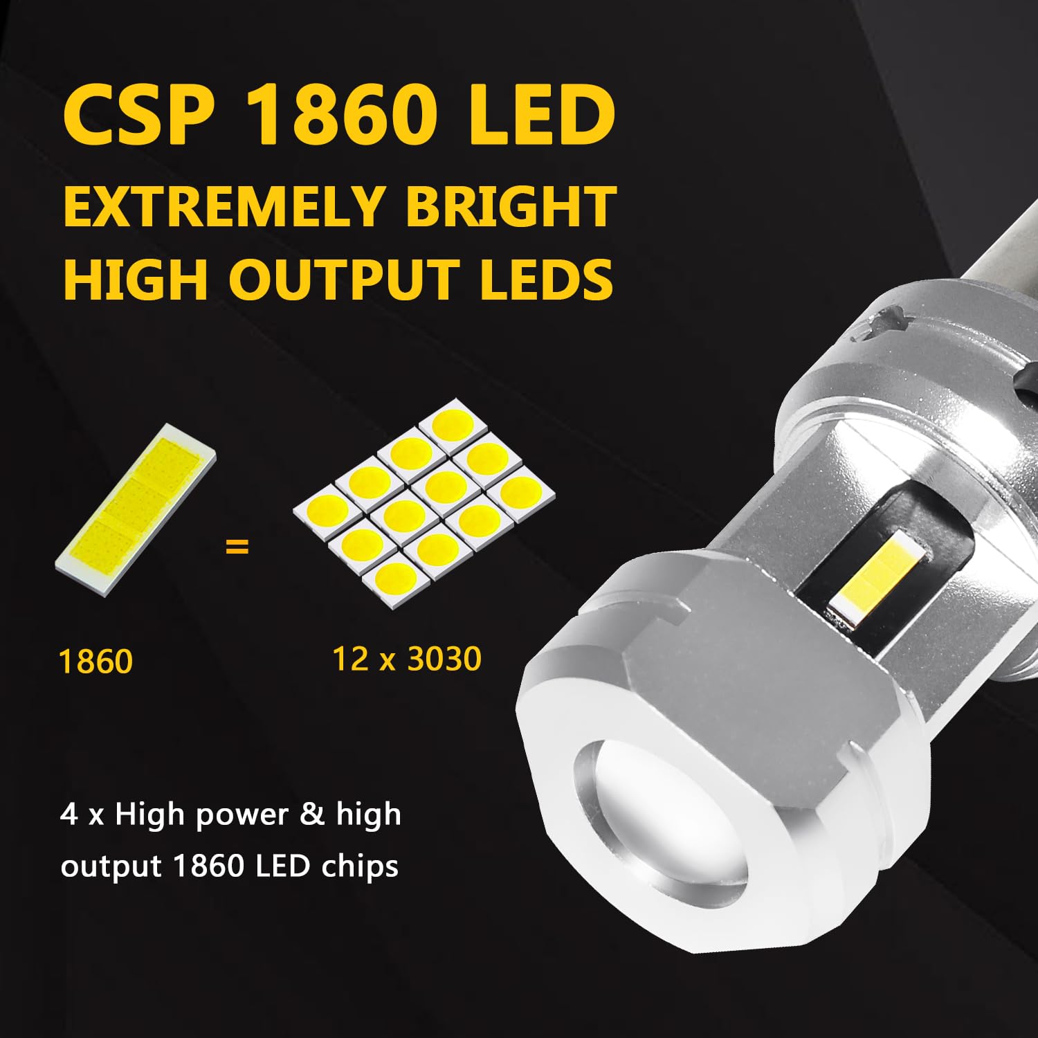Phinlion 3600 Lumens 1156 Led Reverse Bulbs Super Bright P21W Ba15S 3497 7506 1141 Led Replacement With Projector For Car Truck