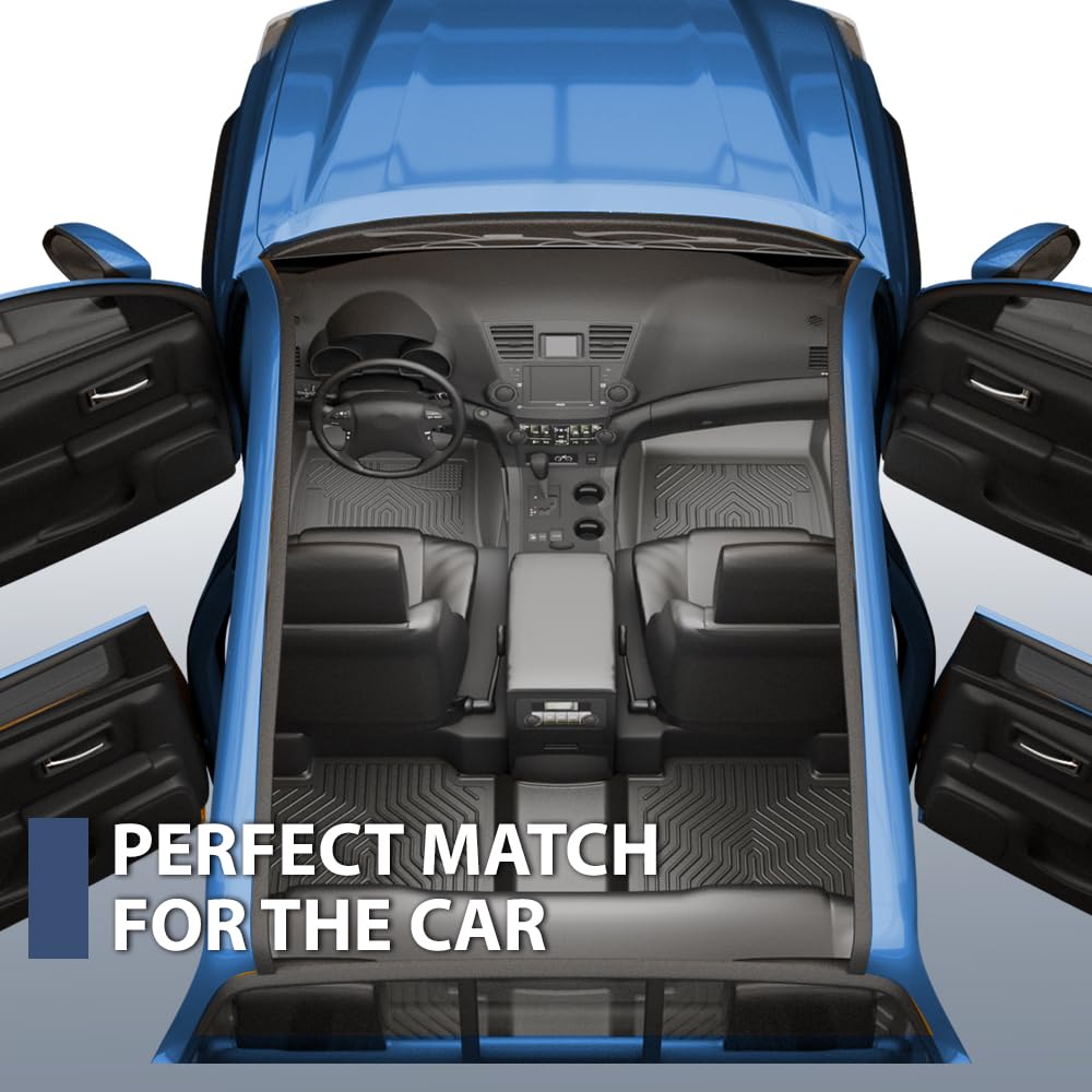 Pit66 Floor Mats Cargo Liners Compatible With Tesla Model 3 2017-2023 Sept Old Style, Not Fit 2023.Oct-2024 New Model (Heavy Dut