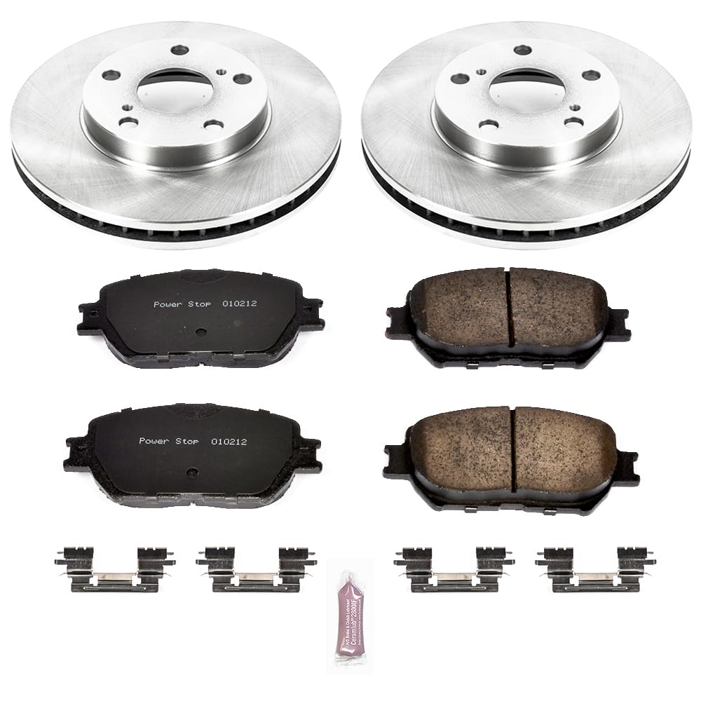 Power Stop KOE1064 Autospecialty Front Replacement Brake Kit-OE Brake Rotors & Ceramic Brake Pads For 2002 2003 2004 2005 2006 T