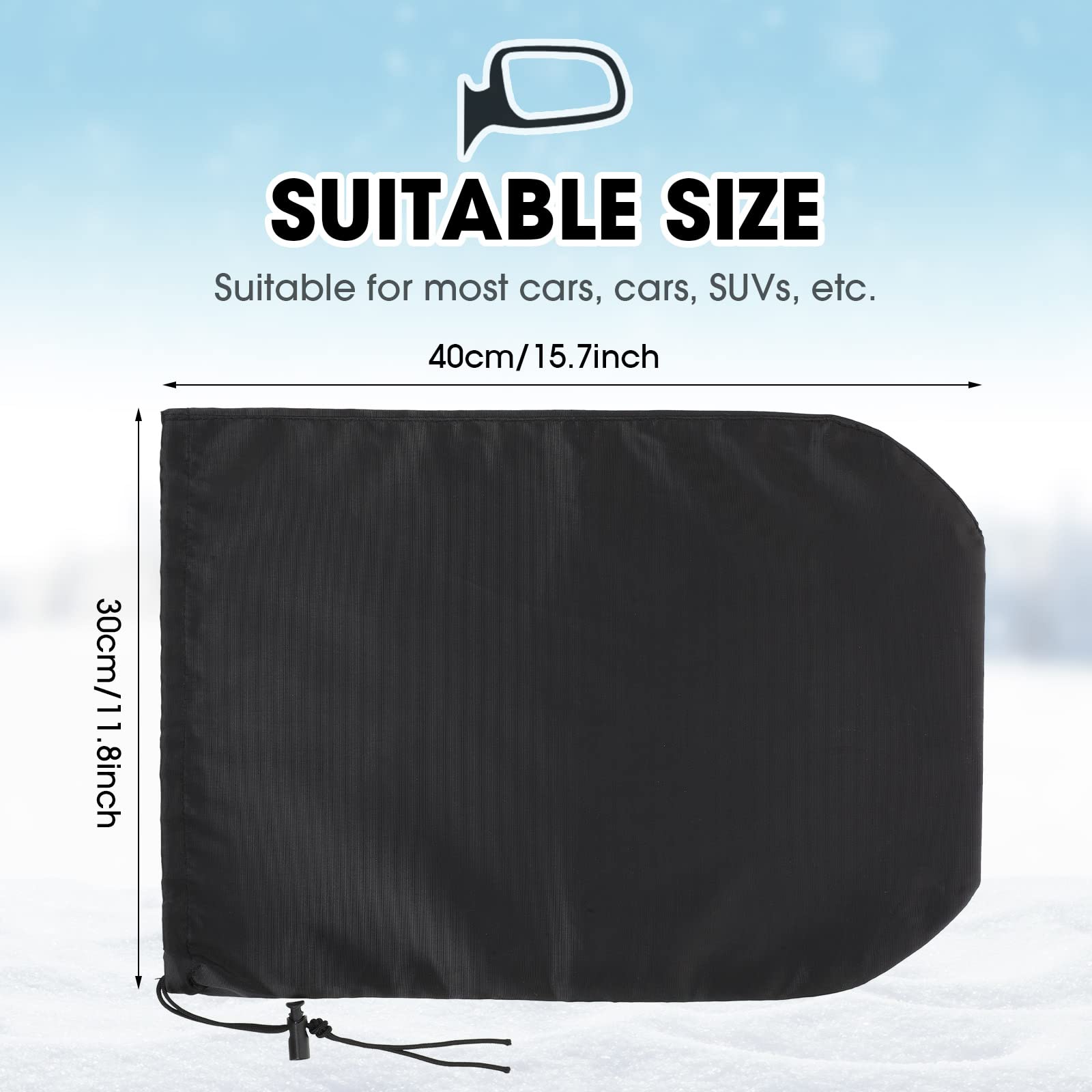 Frienda Waterproof Side Mirror Covers - 6 Pieces Auto Rearview Protection with Drawstrings for Winter Vehicle Accessories