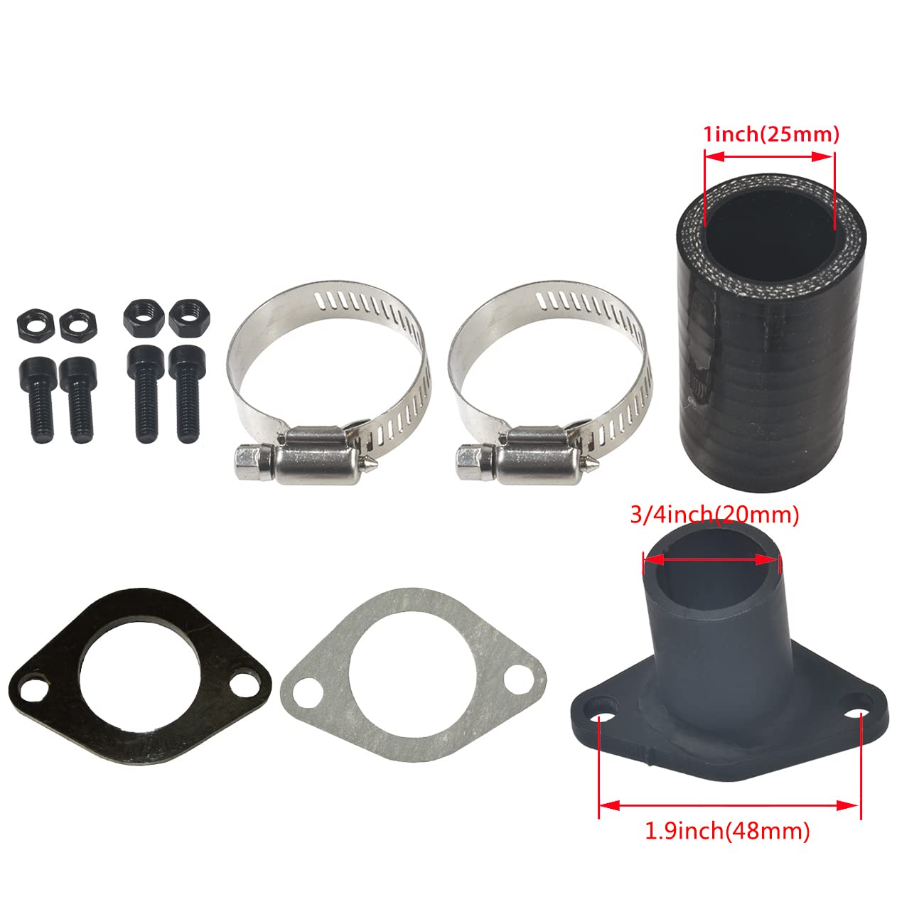 Carburetor Intake Adapter FIT FOR engine capacity 48cc 49cc 50cc 60cc 66cc 80cc Motorized Bike and PZ22 XR80 motorcycle carburet