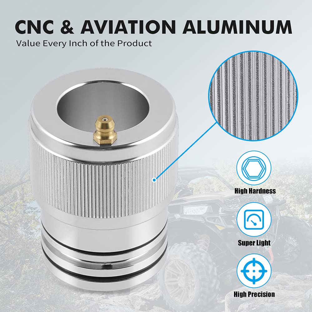 Nicecnc 44Mm Wheel Bearing Greaser Tool Compatible With Polaris Ranger Rzr 900 / S4 / Rs1, Rzr Xp 1000 / Turbo, General 4 1000, Sportsman 550/850 /1000, Scrambler Xp 850/1000, See Fitment Silver