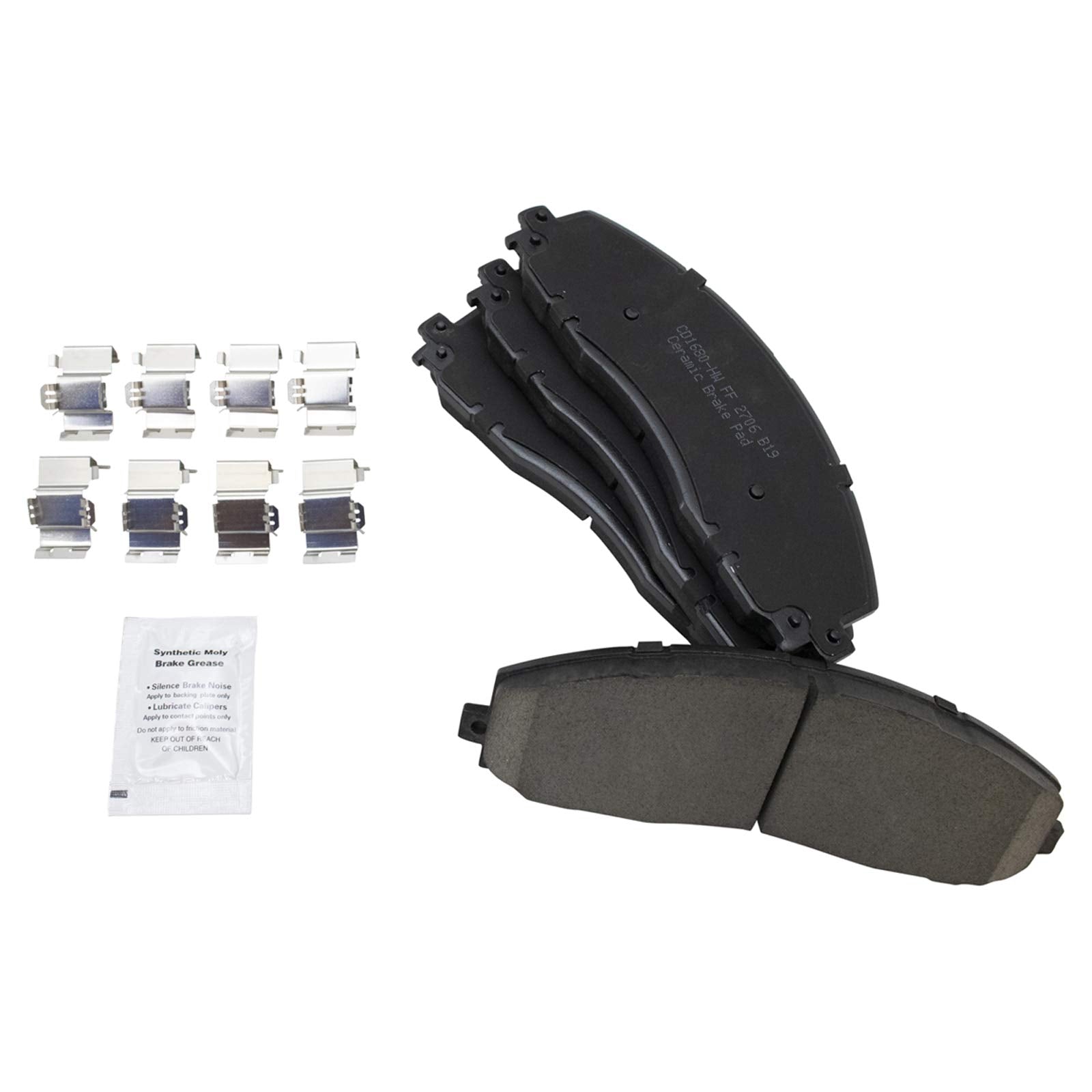 Trq Front Brake Pad & Rotor Kit Brake Pads Brake Rotor Ceramic Compatible With 2013-2019 Ford F-250 Super Duty F-350 Super Duty