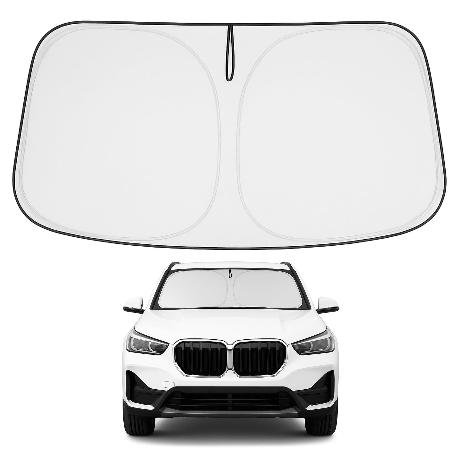 Proadsy 2025 Upgrade Windshield Sun Shade Custom Fit Bmw 5 Series 2011-2016 4-Layer Foldable Front Sunshade Protector Sun Visor