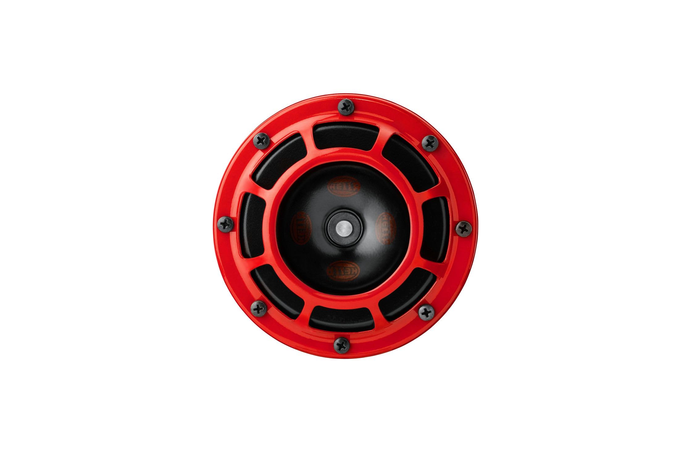 Hella 003399801 Supertone 12V High Tone/Low Tone Twin Horn Kit With Red Protective Grill, 2 Horns