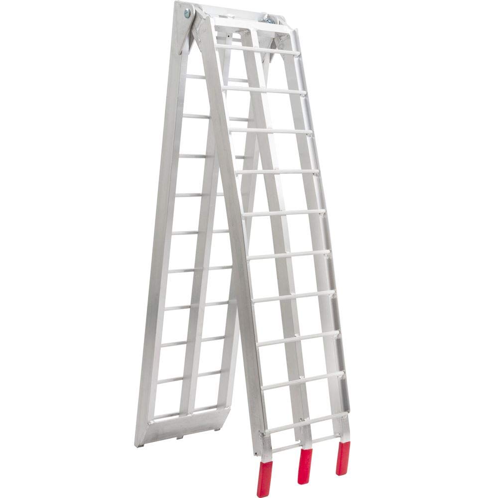Black Widow Afl-9012 Single Runner Motorcycle Ramp – Finger-Style Lip, Rung Surface