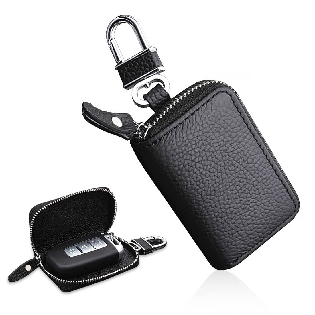 PALAY Car Key Case Protection Leather Car Smart Keychain Coin Holder Auto Remote Car Key Holder For Women And Men Gifts For Men(