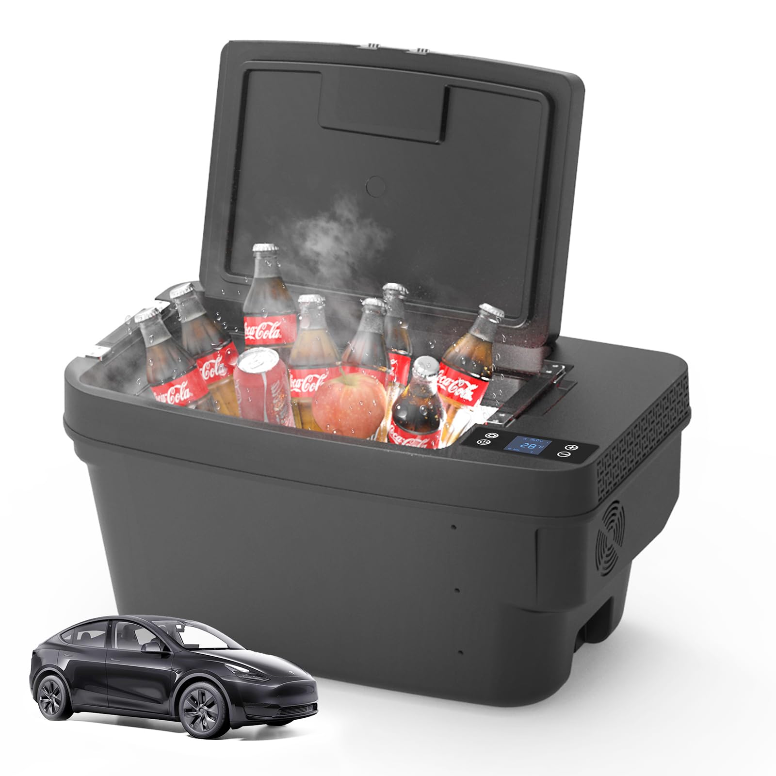 CHERY INDUSTRIAL.COM Tesla Cooler Car Refrigerator 12 Volt Tesla Fridge Model Y Portable 35QT(33L) Car Freezer App Control -4?-5