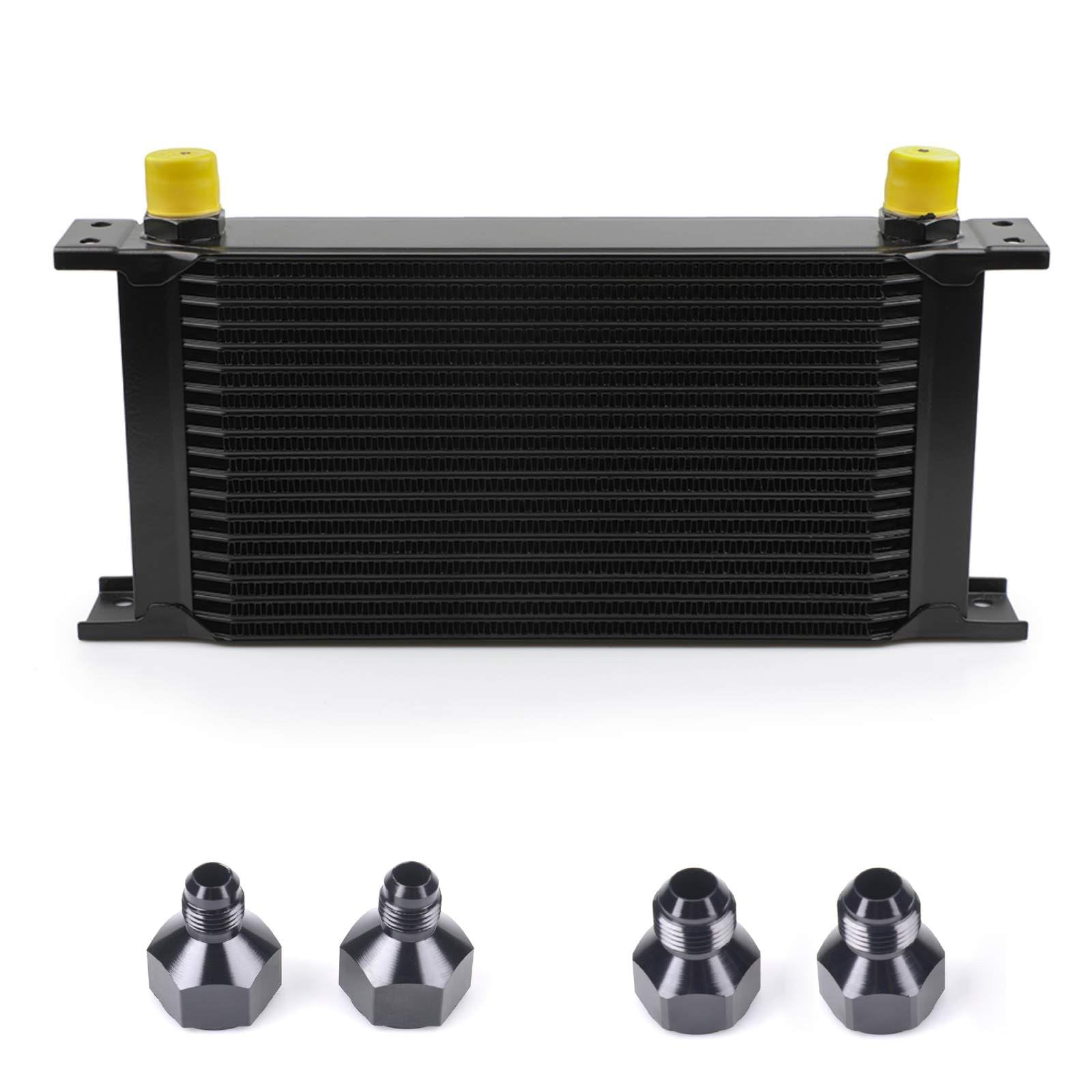 ZHSYMX 19 Row AN10-10AN Stacked Plate Oil Cooler With 6AN 8AN Adapter Universal Engine Transmission British Radiator Oil Cooler 