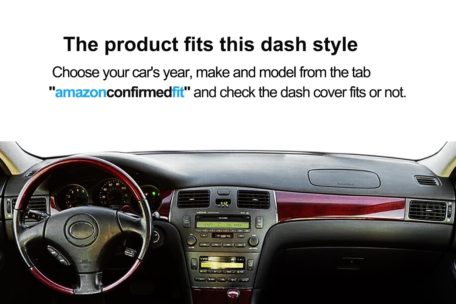 Fcovergurus Dash Cover Mat for Lexus ES300/ES330 2002-2006, Black F116 Carpet Protector