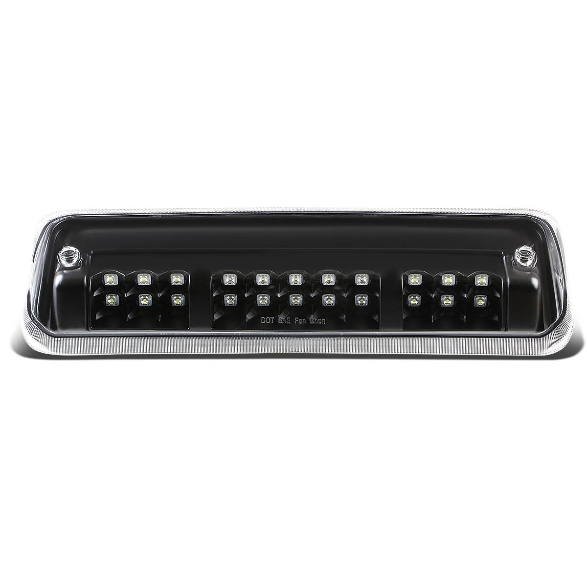 Auto Dynasty Dual Row Led 3Rd Third Tail Brake Light Cargo Lamp Compatible With Ford F150 2004-2008 Lincoln Mark Lt 2006-2008, Black Housing Clear Lens