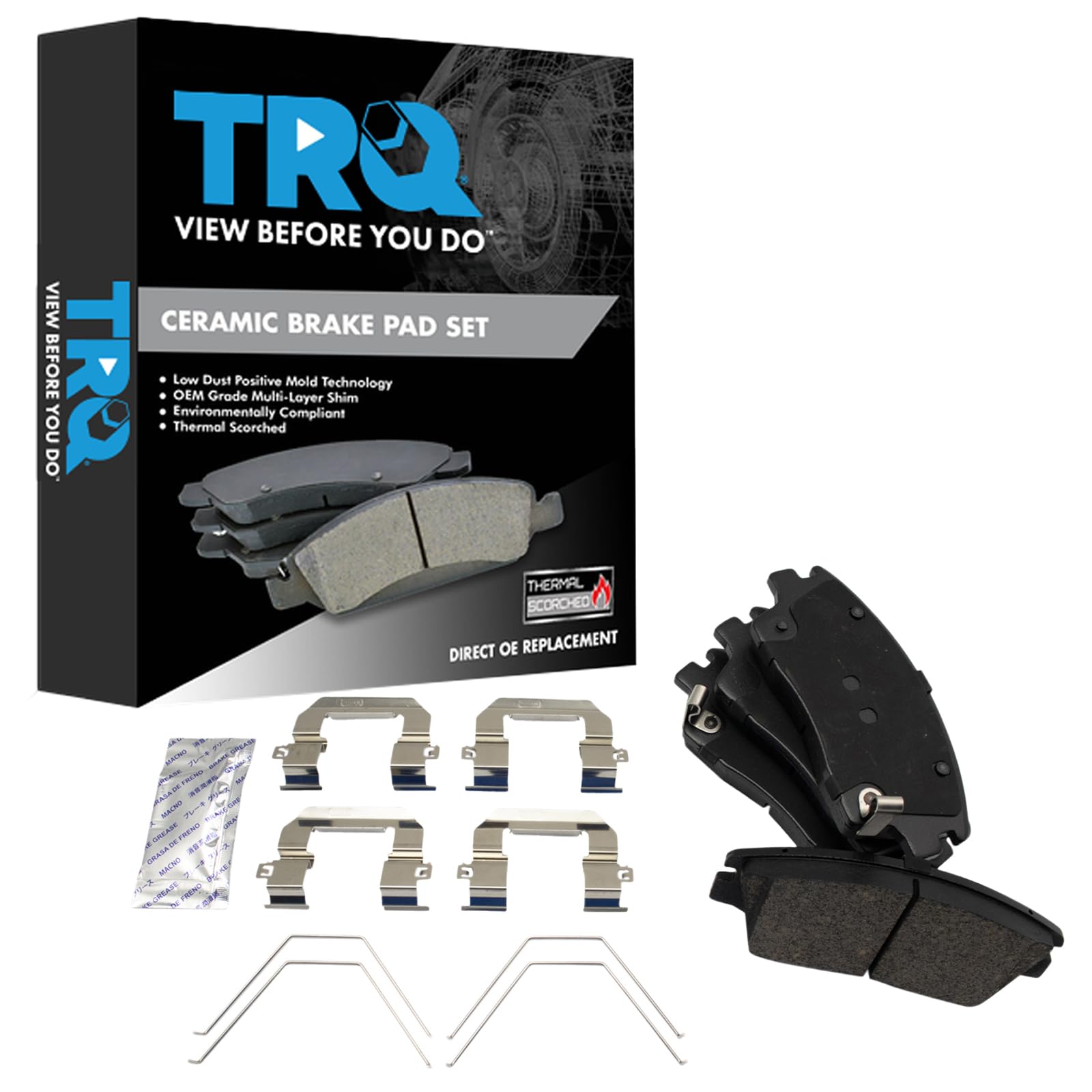 TRQ Front Brake Pads Ceramic Compatible with 2017-2020 Hyundai Elantra 2016-2021 Tucson 2017-2021 Kia Sportage