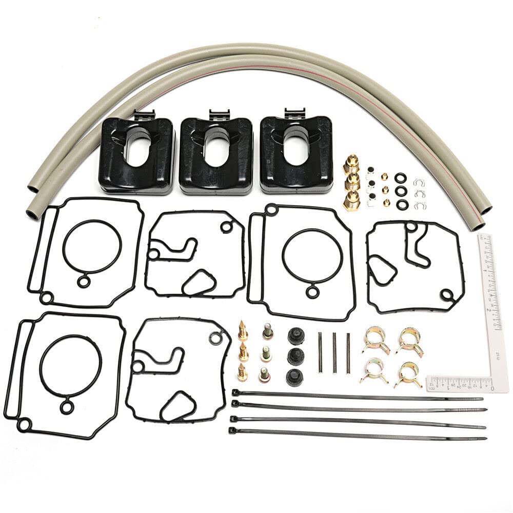18-7768 Carburetor Repair Kit Replacement for 40-50HP 2-Stroke Outboards Carburetor Replaces 6H4-W0093-03-00 6H4-W0093-02-00 Sie