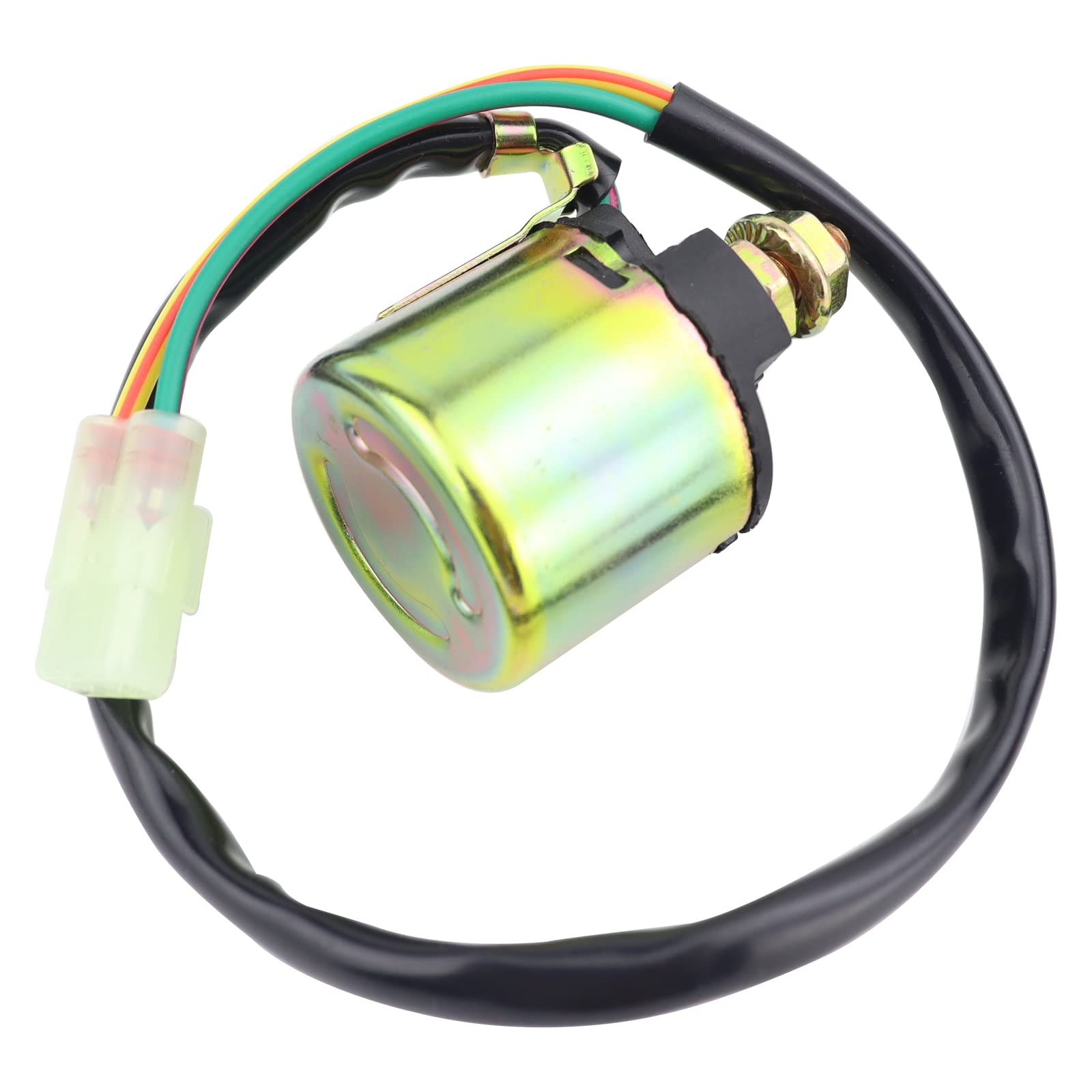 STABSOLI Starter Motor & Solenoid Relay for Honda 350 Fourtrax Rancher TRX350 2000-2006, Metal, Silver, Model 31200-HN5-