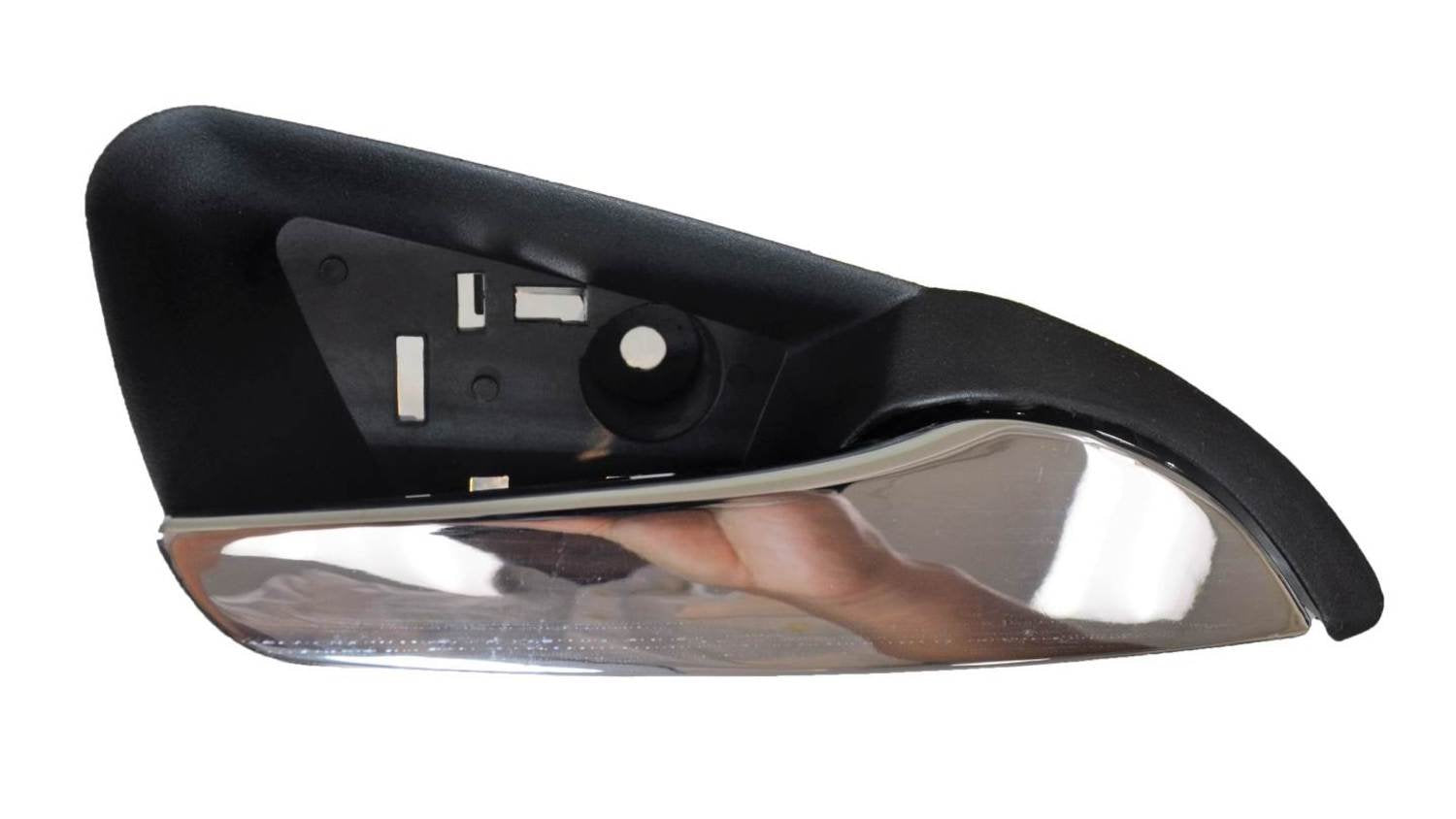 PT Auto Warehouse GM-2008MA-RR - Interior Inner Inside Door Handle, Black Housing with Chrome Lever - Passenger Side Rear