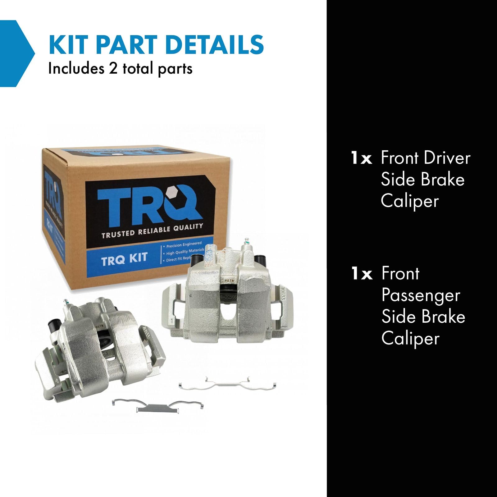Trq Front Brake Caliper Set Compatible With 2005-2009 Ford Escape Mazda Tribute 2007-2009 Mercury Mariner