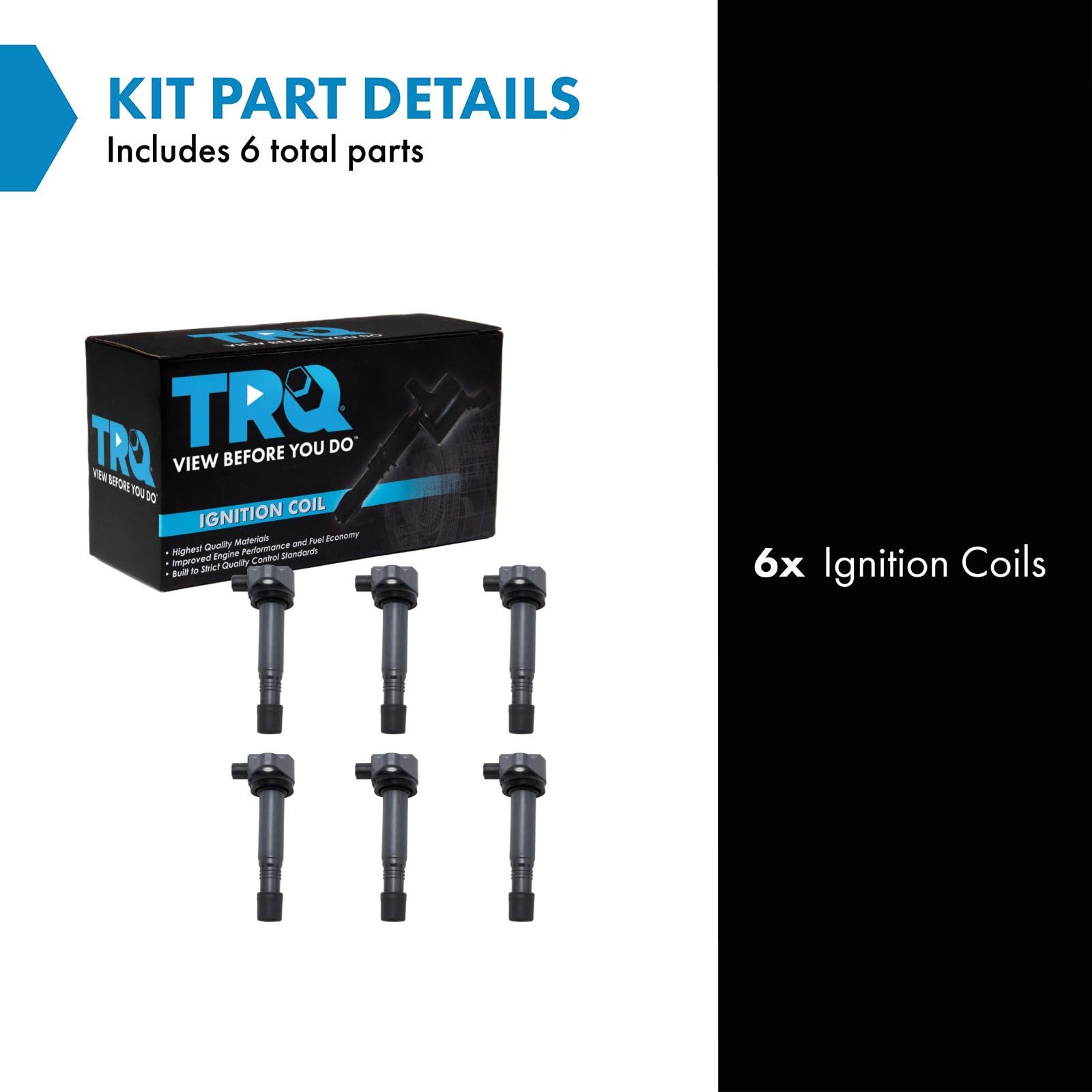 Trq Ignition Coil Set Compatible With 14-23 Acura 13-23 Honda