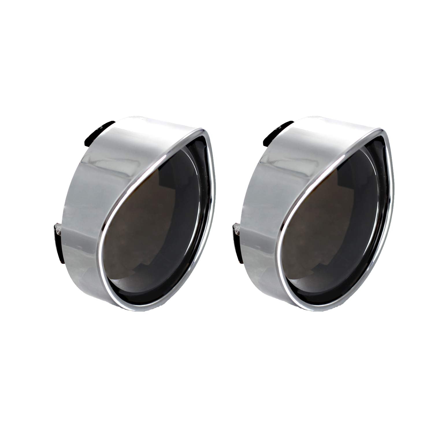 Nthreeauto Smoked Bullet Turn Signal Light Lens Cover With Chrome Visors Compatible With Harley Dyna Sportster Street Electra Gl