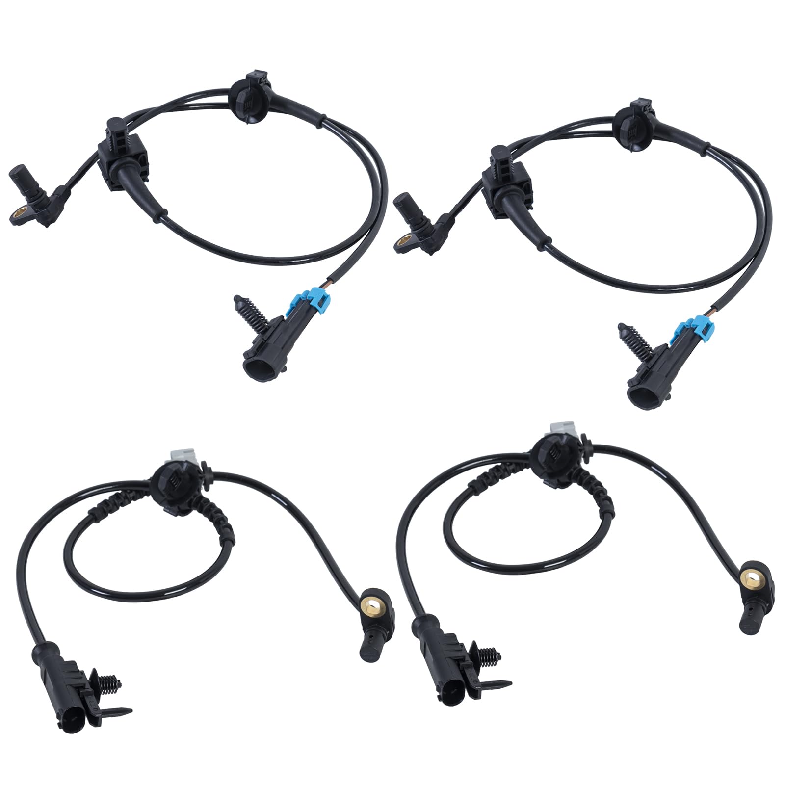 KUIPERAUTO 4PCS ABS Wheel Speed Sensor ALS1464 ALS1465 Compatible for 2007-2012 Chevy Suburban 1500 Tahoe Avalanche/GMC Yukon XL