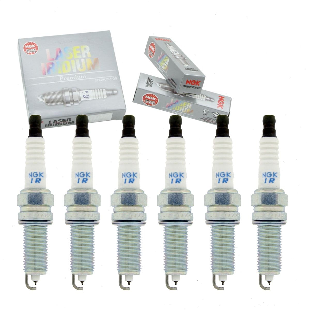 6 pc NGK Laser Iridium Spark Plugs compatible with Dodge Grand Caravan 3.6L V6 2011-2020