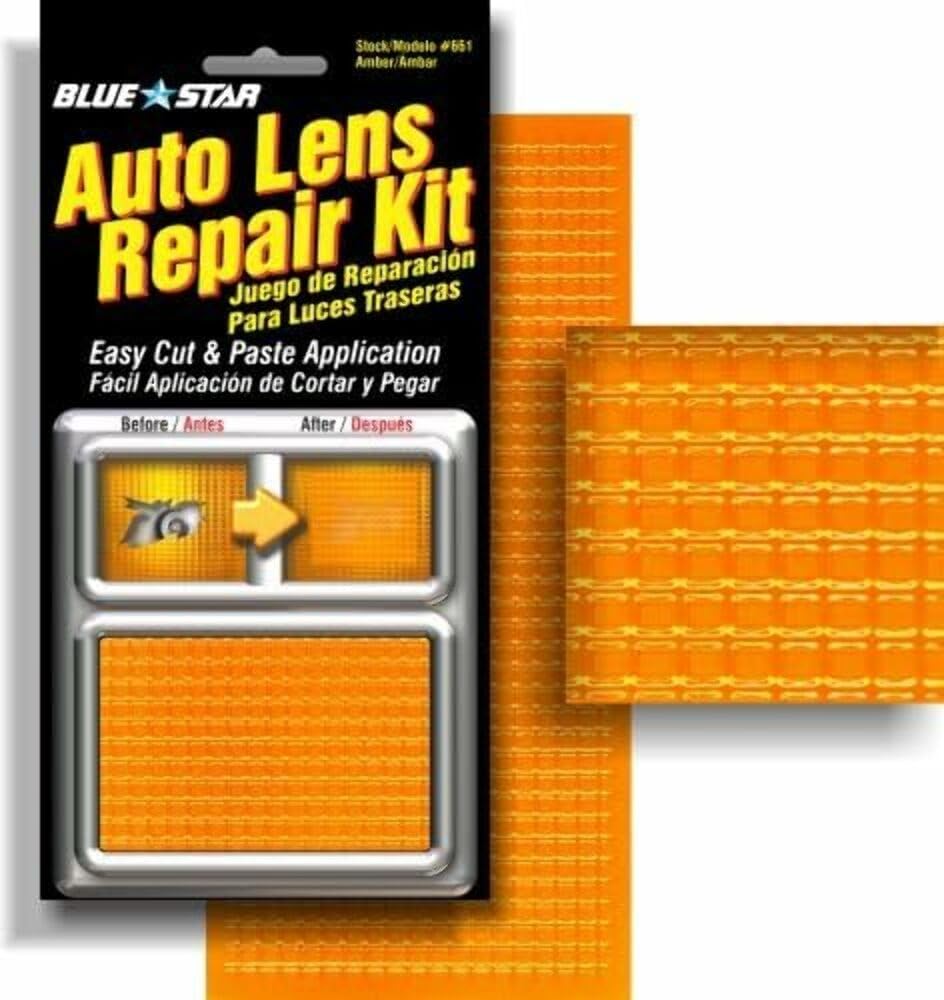 Blue Star Grid Pattern Auto Lens Repair Kit (Amber)