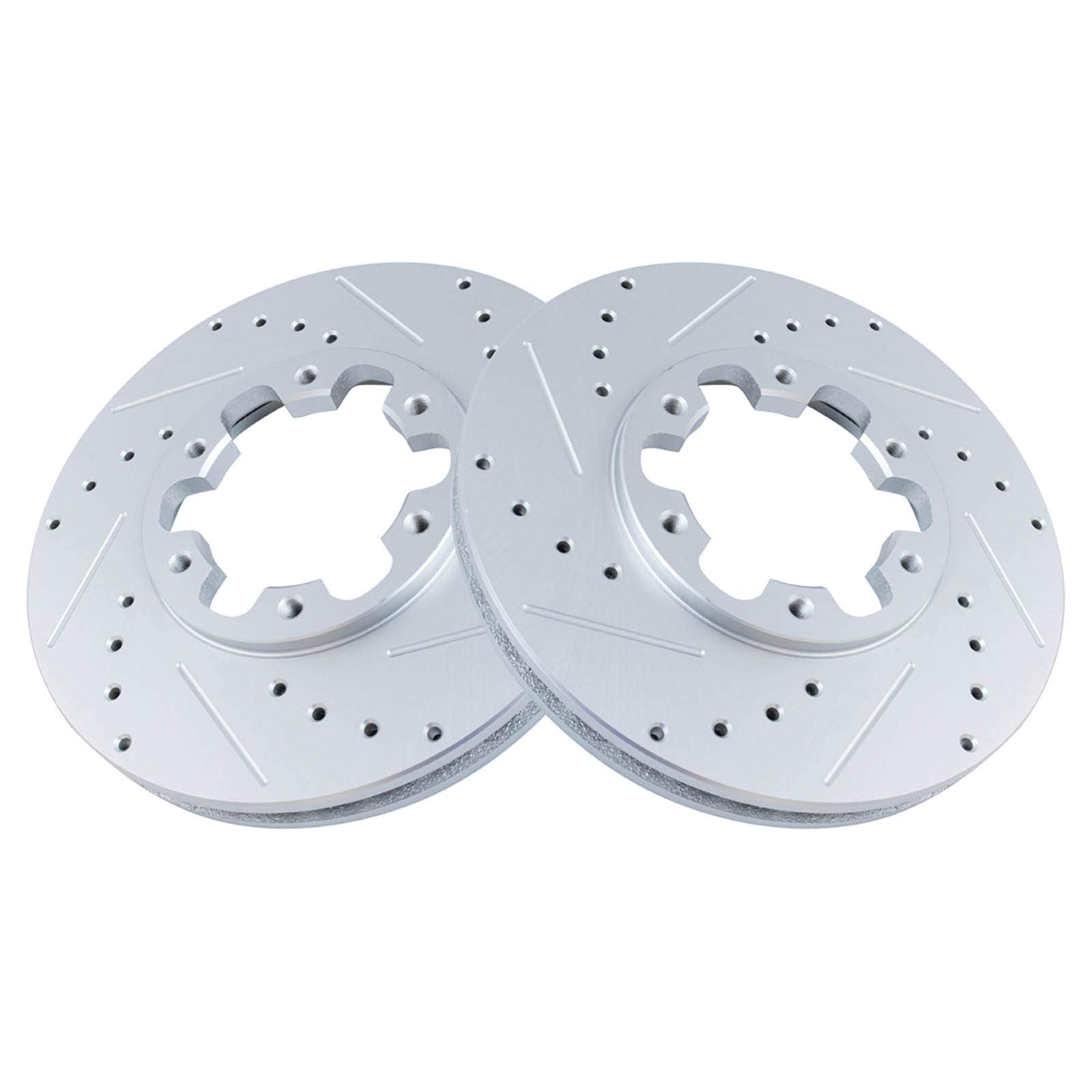 Trq Front Performance Brake Rotors Set Premium G-Coated Compatible With 1997 Infiniti Qx4 2003-2004 Nissan Frontier 1996-1998 Pa