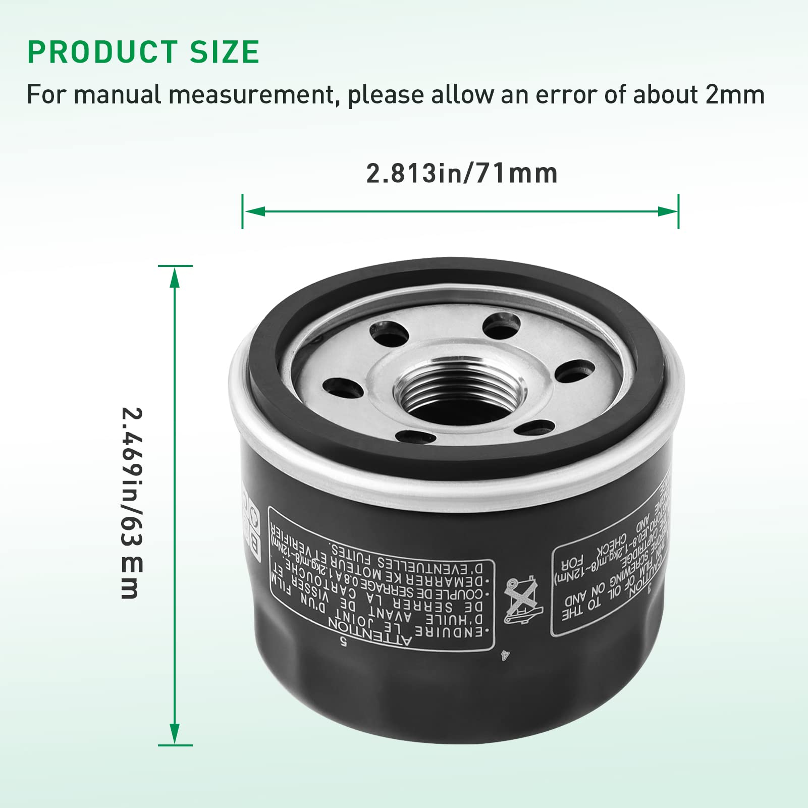 Cyleto Raptor 660 Oil Filter - Compatible with Yamaha YFM660R 2001-2005, YFM700K Kodiak 2016-2018, Model MF147