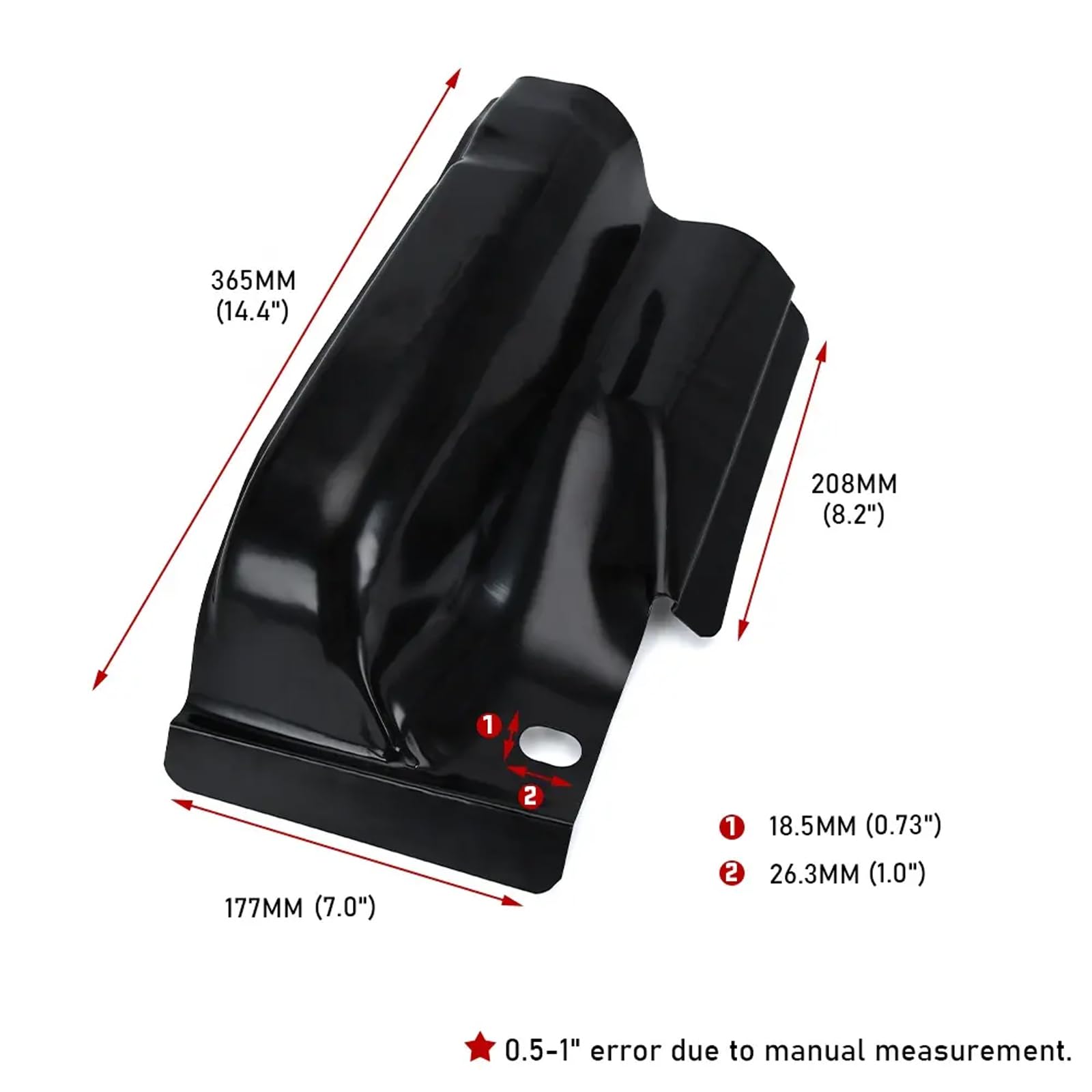 Wocch F150 Cab Corners Steel Panel Cover for Ford F150 Crew Cab 2009-2014, Black, Model F150-09BJ
