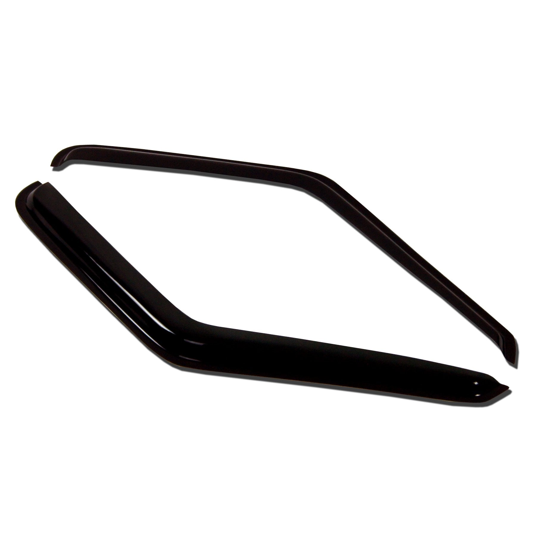 TuningPros WV-184 Window Visor Deflector Rain Guard Dark Smoke 2-pc Set