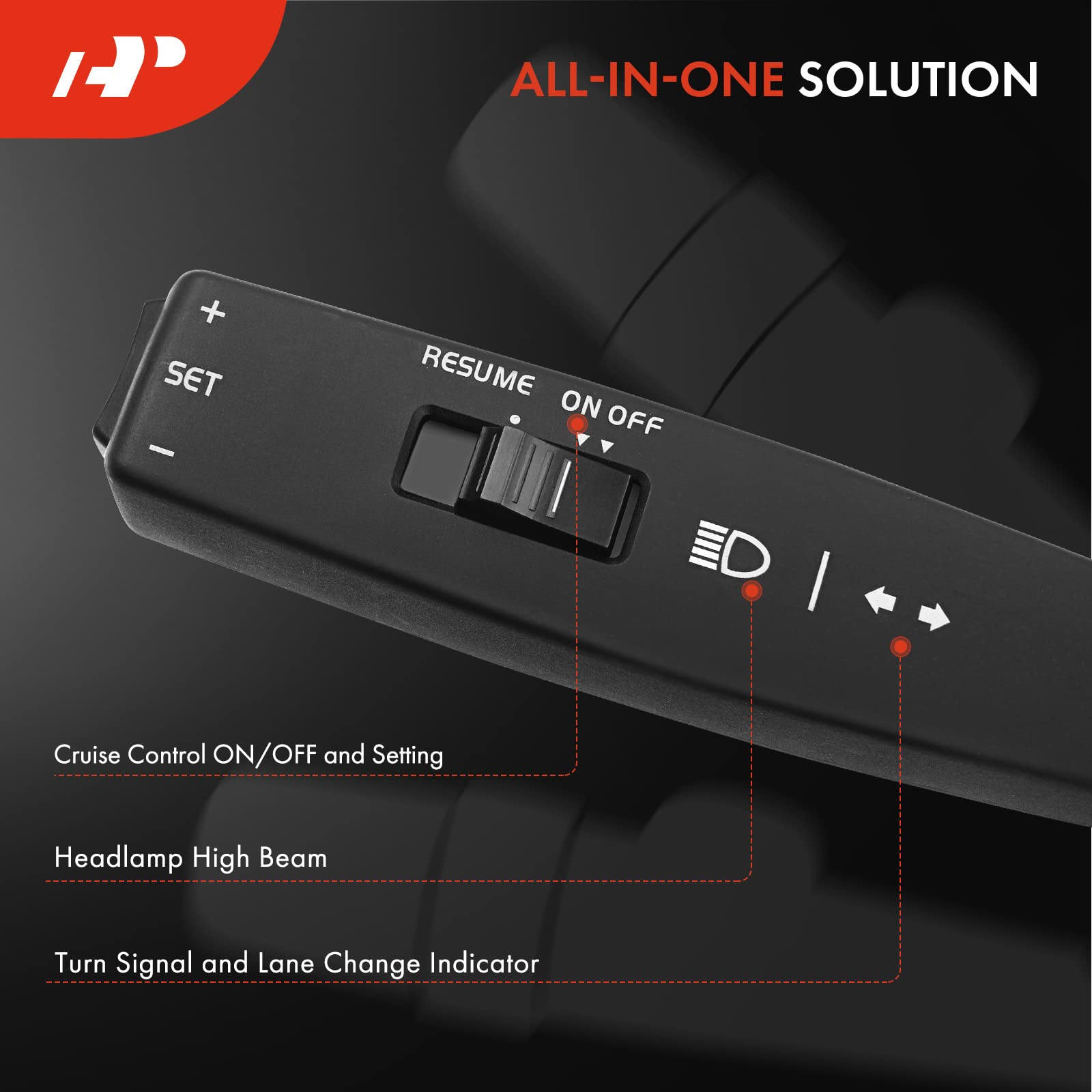 A-Premium Turn Signal Switch Multi-Function Switch Compatible with Volvo VNL VN 2005 2006 2007 2008 2009 2010 2011 2012 Truck 20