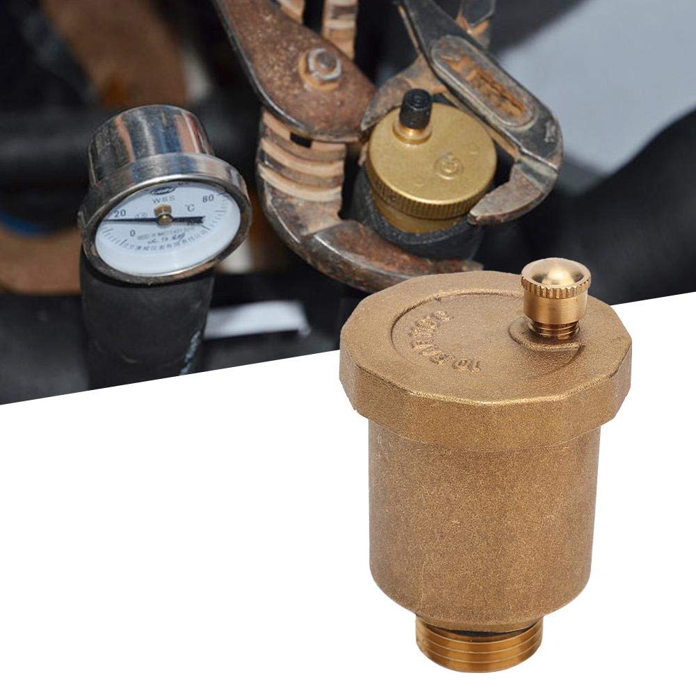 Air Vent Valve, G1/2'' Brass Automatic Diaphragm Unidirectional Valve Male Thread Leak-Proof High Temperature Air Bleeder Valve