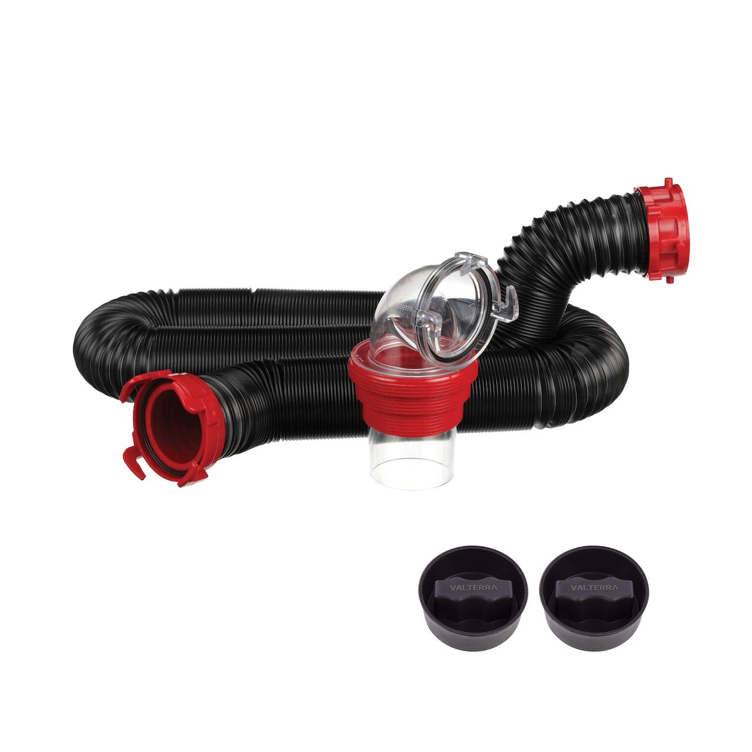 Valterra 15Foot Dominator RV Sewer Hose Kit, Universal Sewer Hose for RV Camper, Includes 15Foot Hose with Rotating Fittings, 