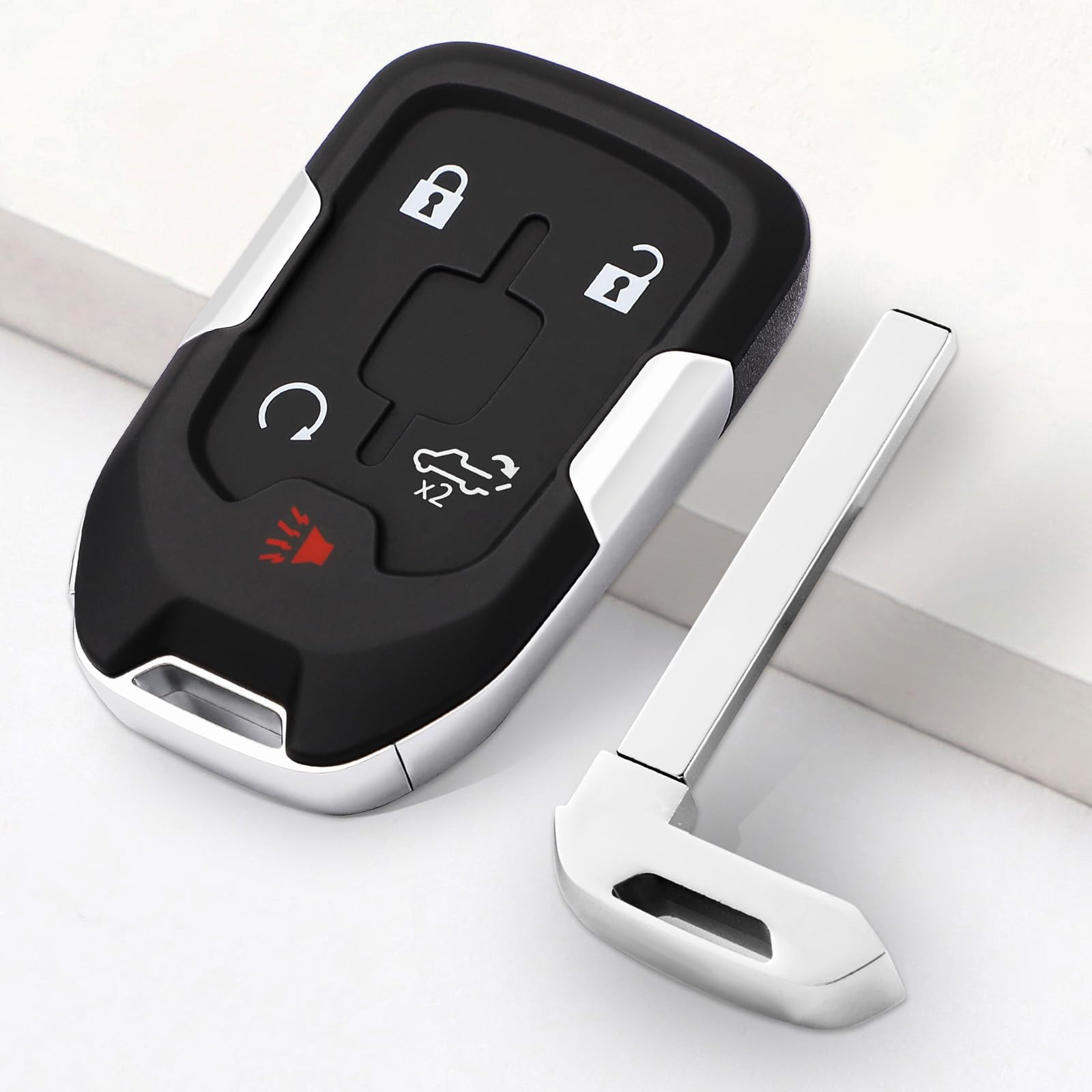 Helloauto Key Fob Replacement Fit For Gmc Sierra 1500 2500 3500 2019-2021, For Chevy Silverado 2019-2021 Keyless Entry Remote Co